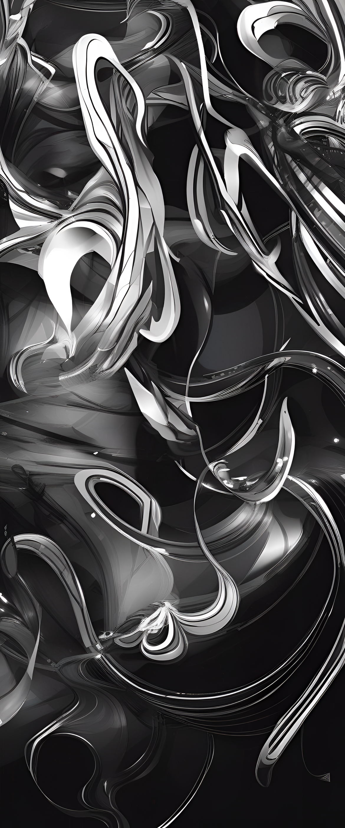 Abstract black digital art wallpaper.