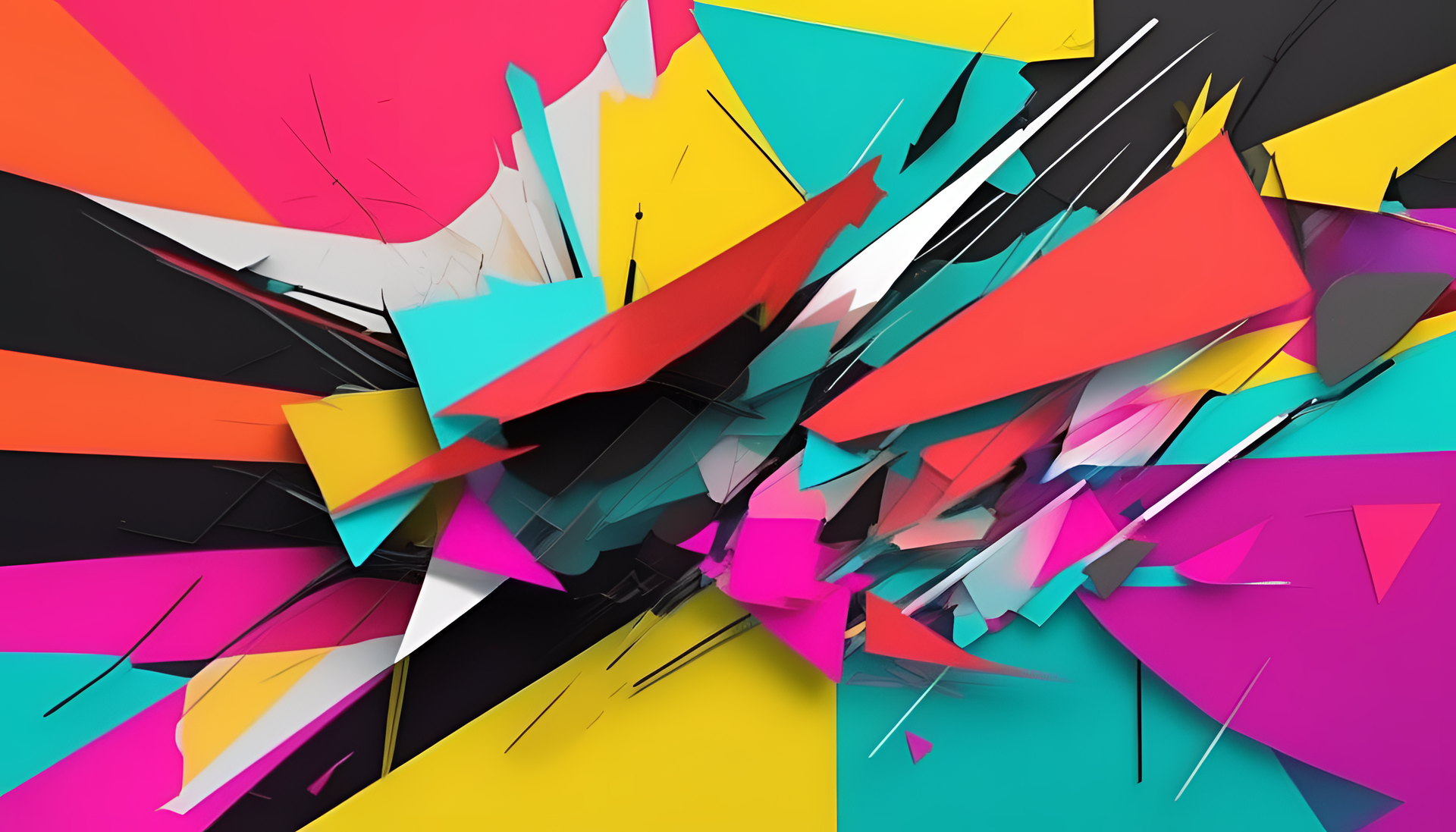 Colorful minimalist broken screen wallpaper.