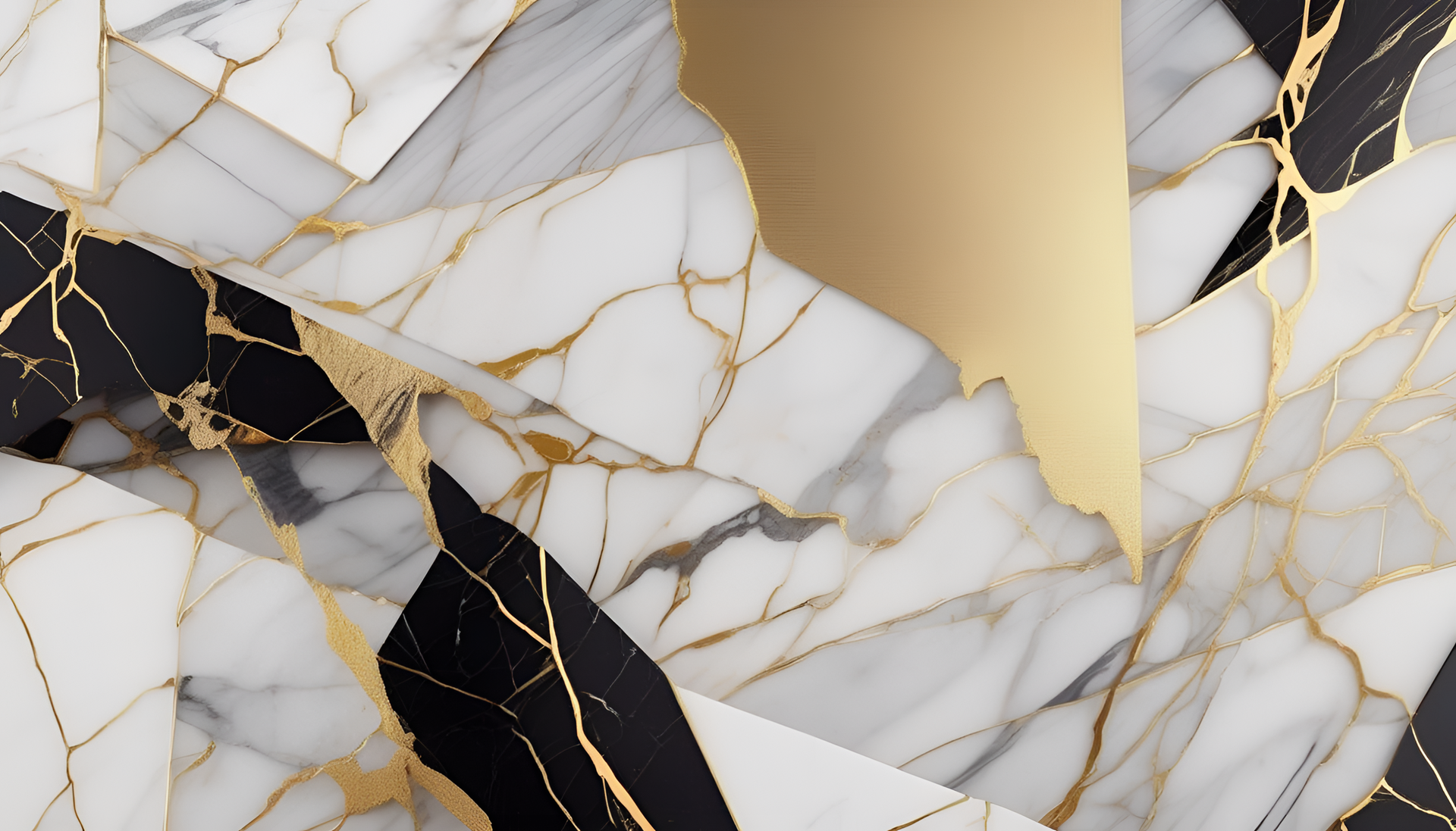 Cracked pattern of gold and marble-like colors in a desktop wallpaper.