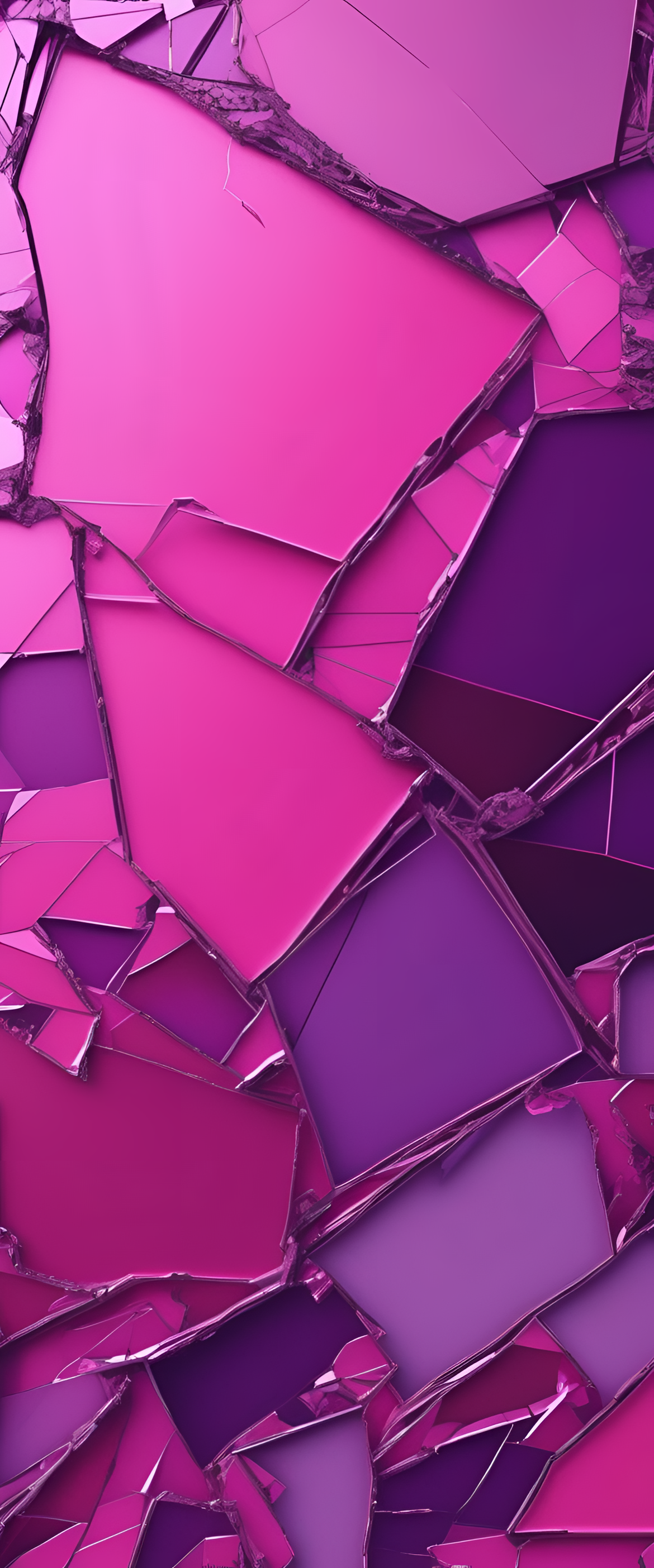 Colorful shattered glass texture as a phone wallpaper.