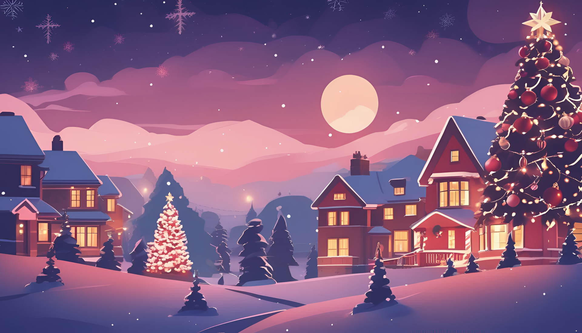 Christmas-themed desktop wallpaper with aesthetic design.