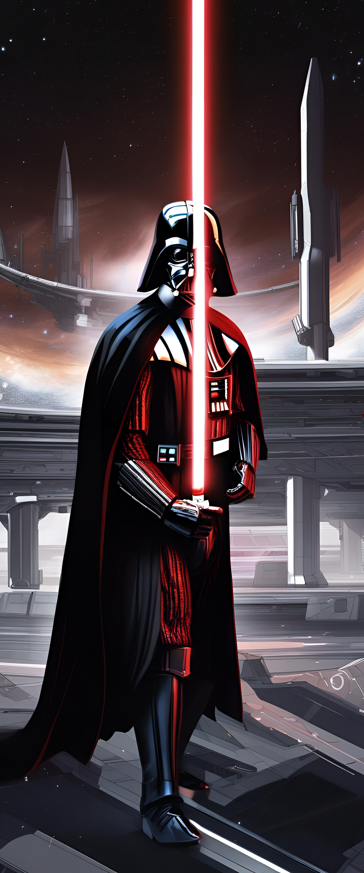 Darth Vader digital artwork for phone wallpaper.