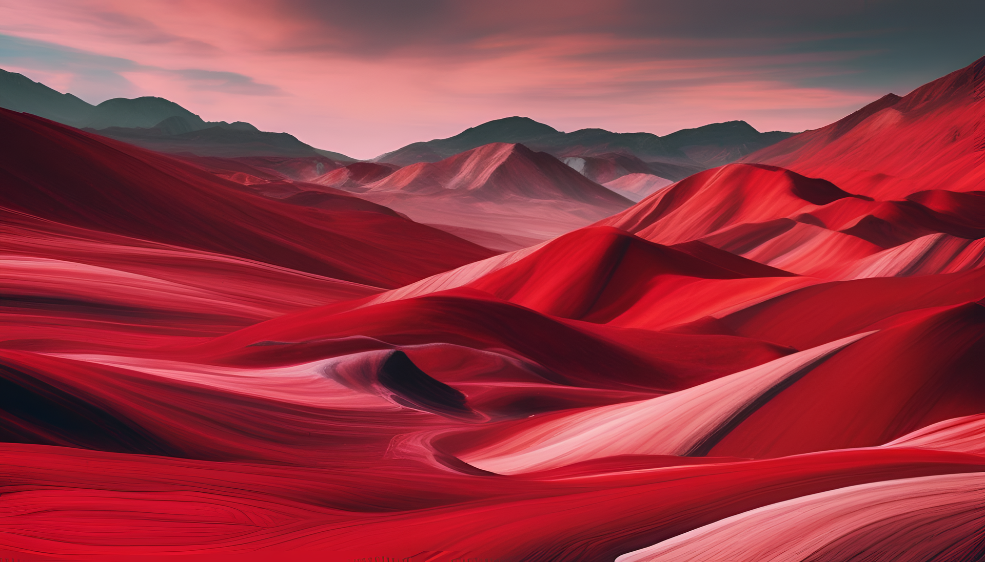 Vibrant red abstract desktop wallpaper.