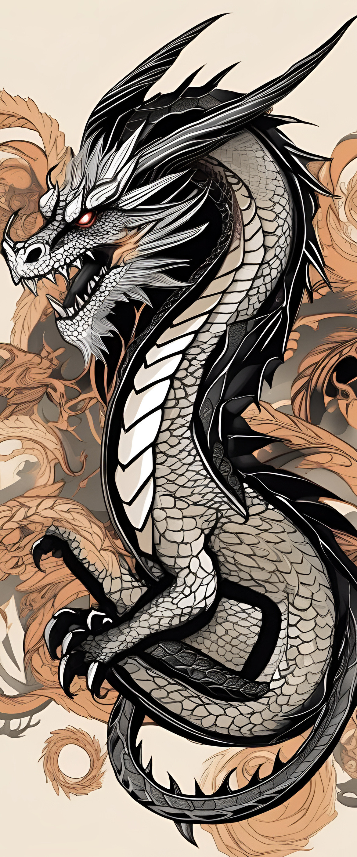 Dragon-themed wallpaper showcasing a majestic mythical creature.