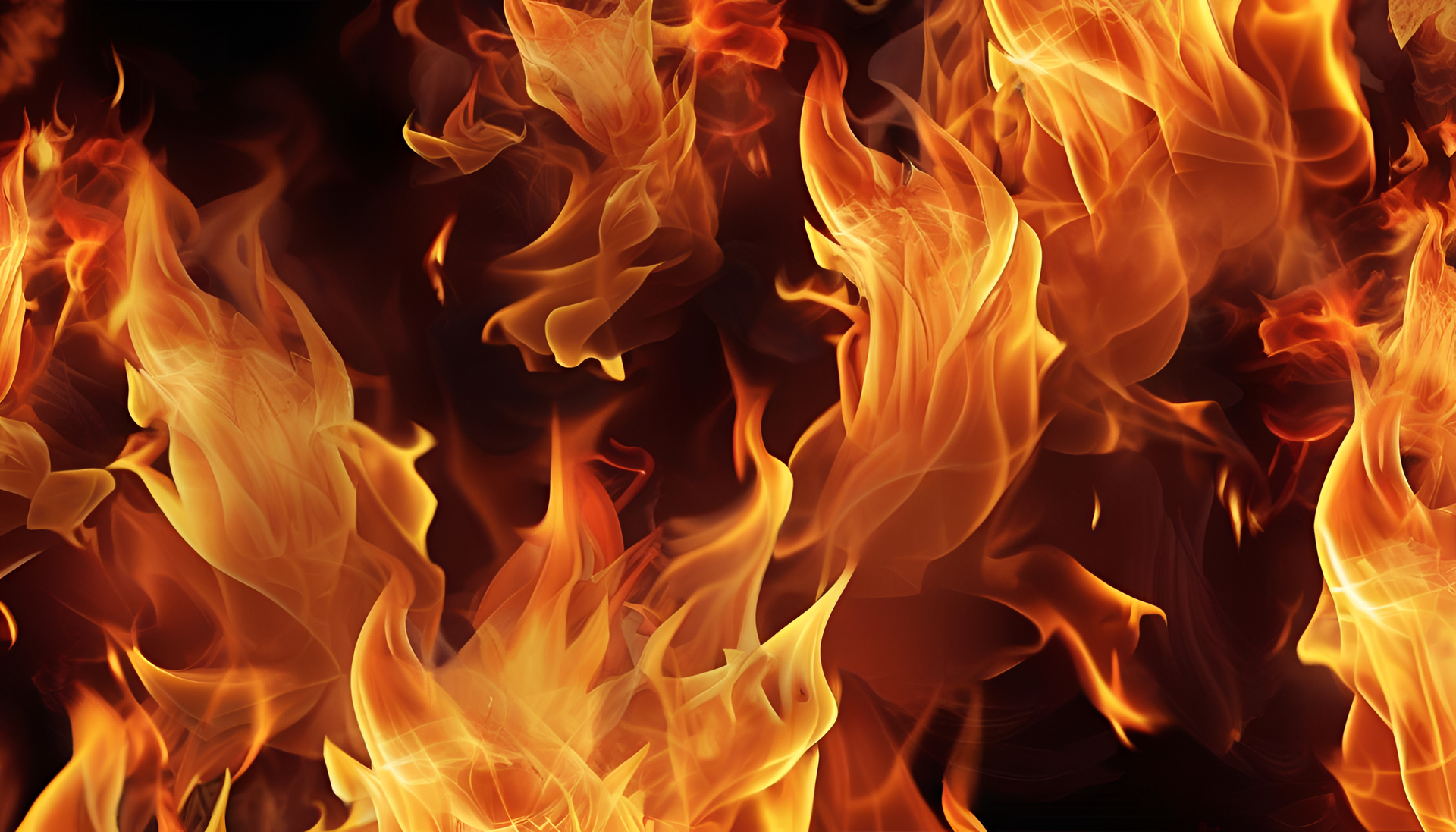 Burning flames in a mesmerizing wallpaper.