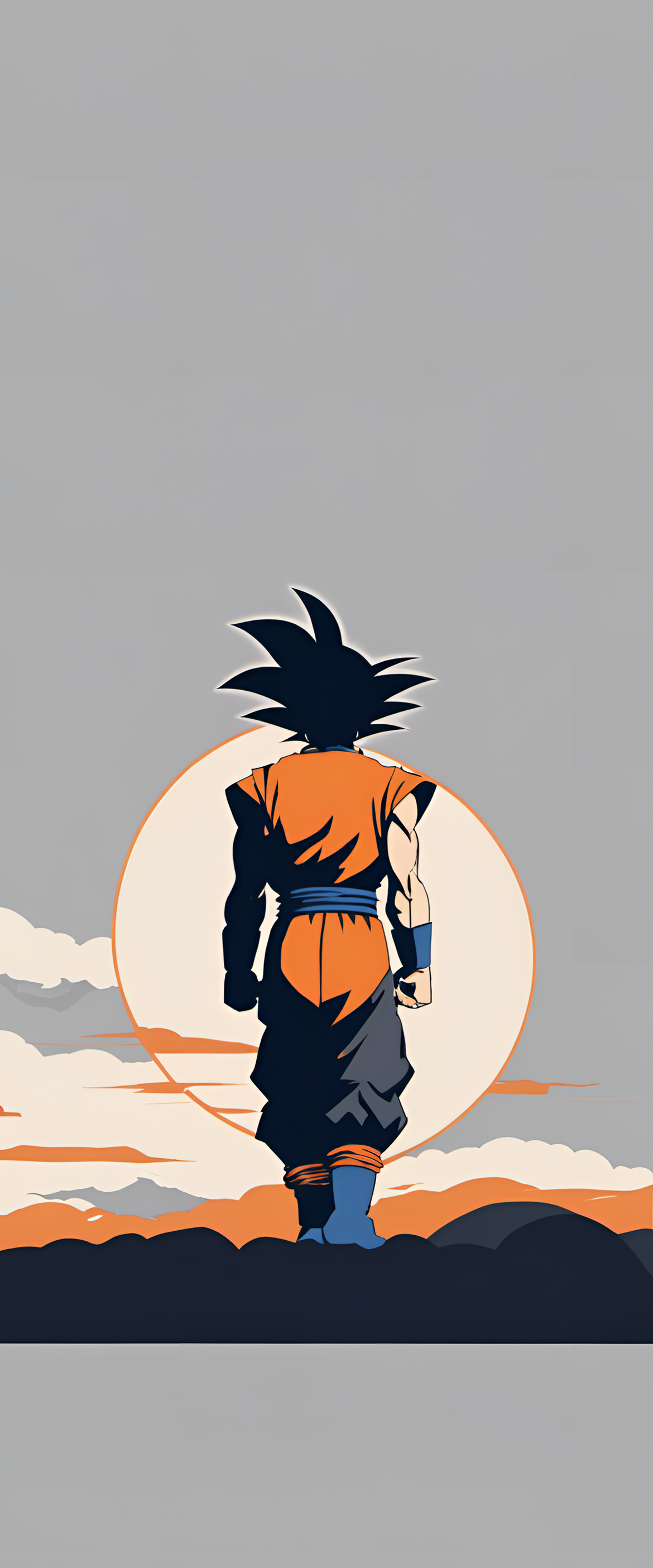 Minimalist Goku artwork.