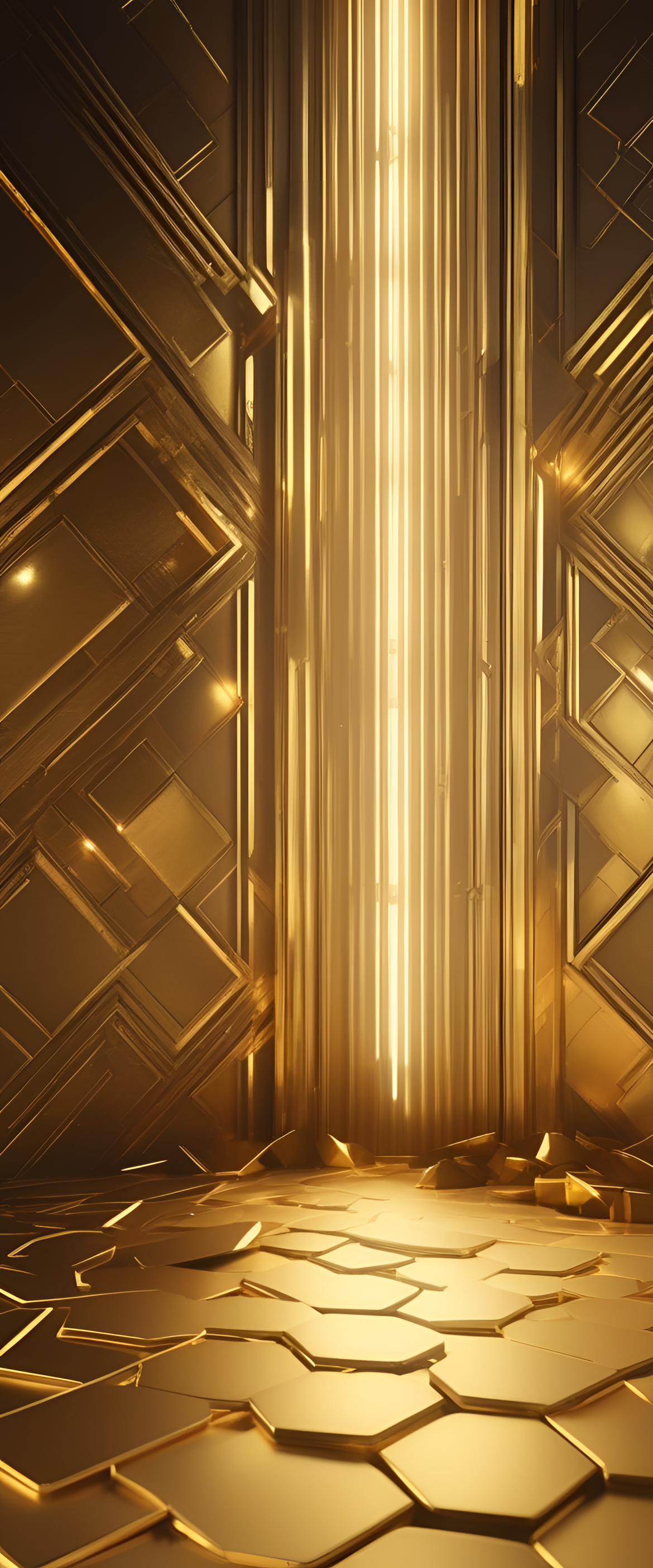 Shimmering gold backdrop with dramatic lighting