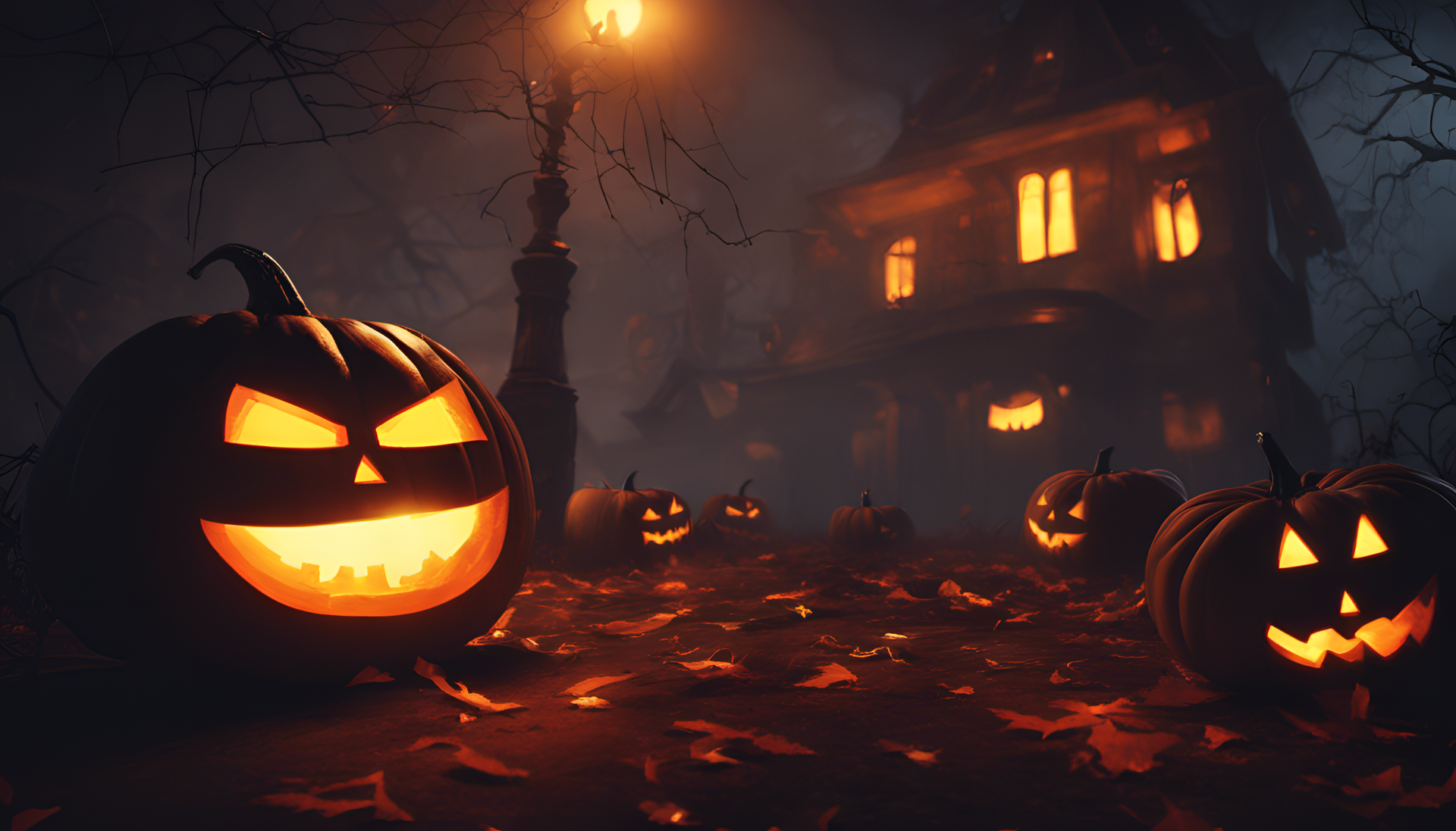 Halloween themed profile picture with cinematic lighting.