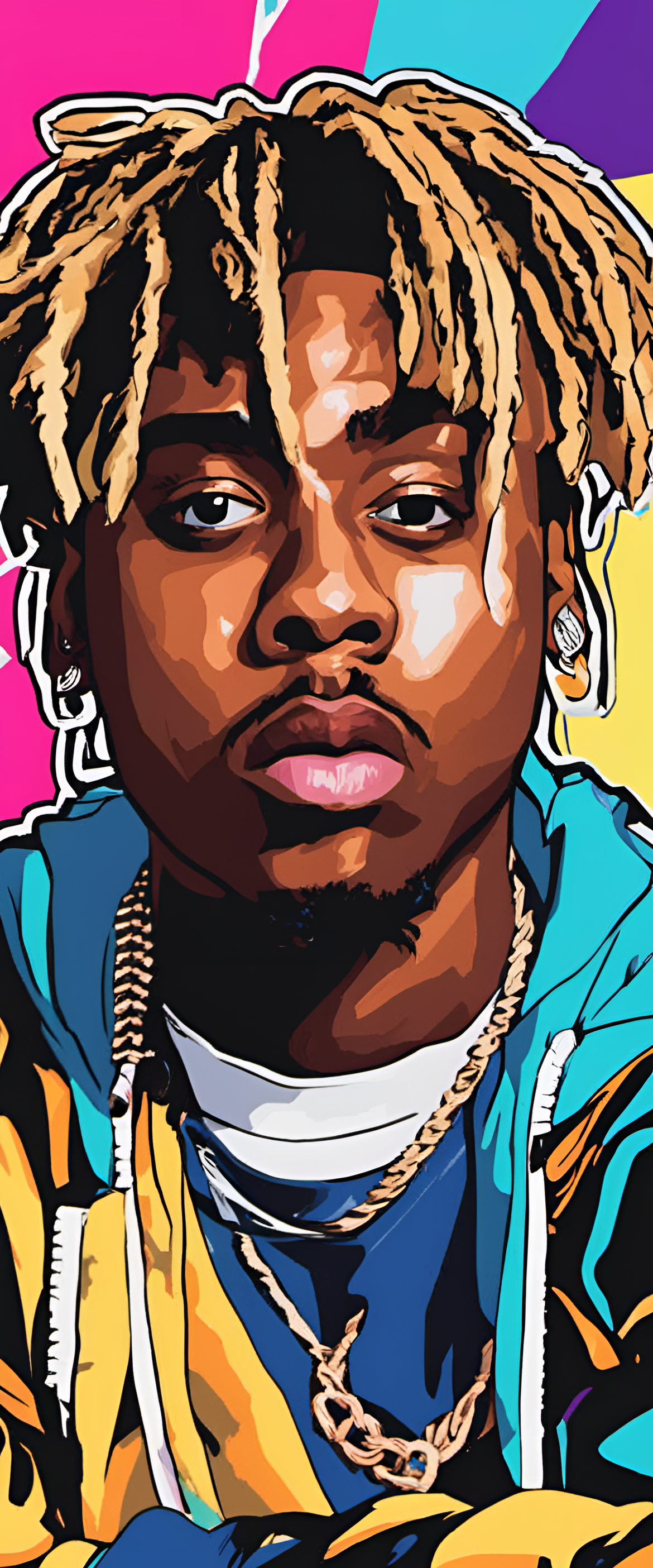 Juice Wrld pop art wallpaper.