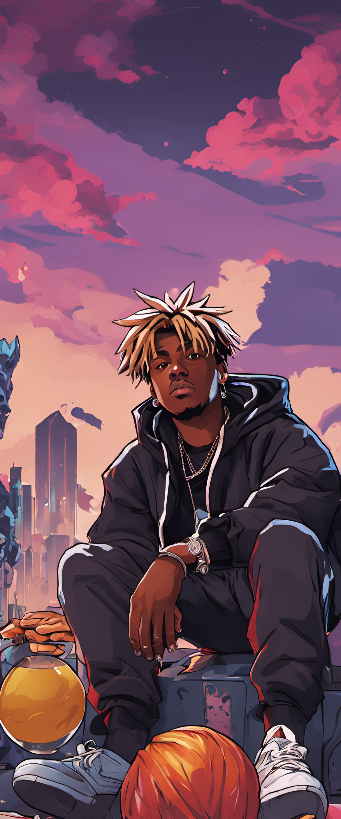 Juice Wrld RPG-inspired wallpaper.