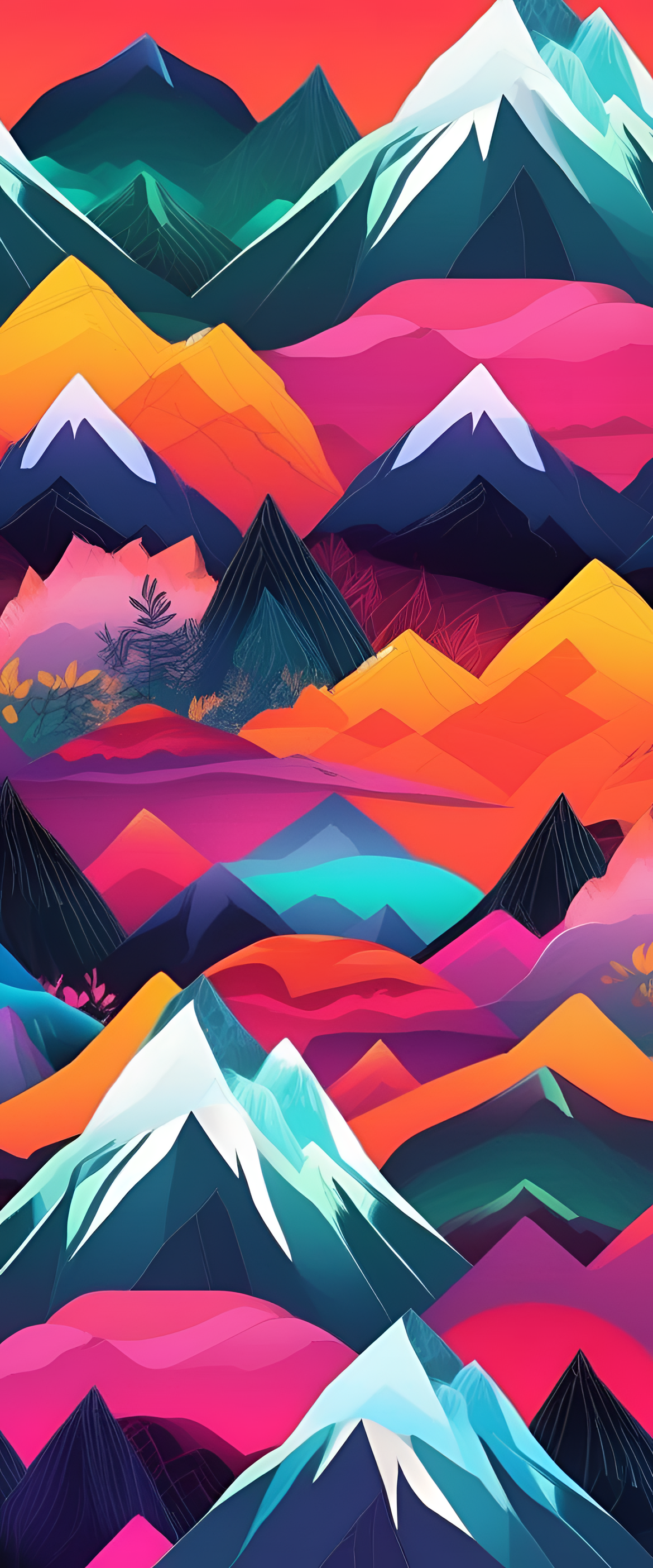 Vibrant mountain landscape