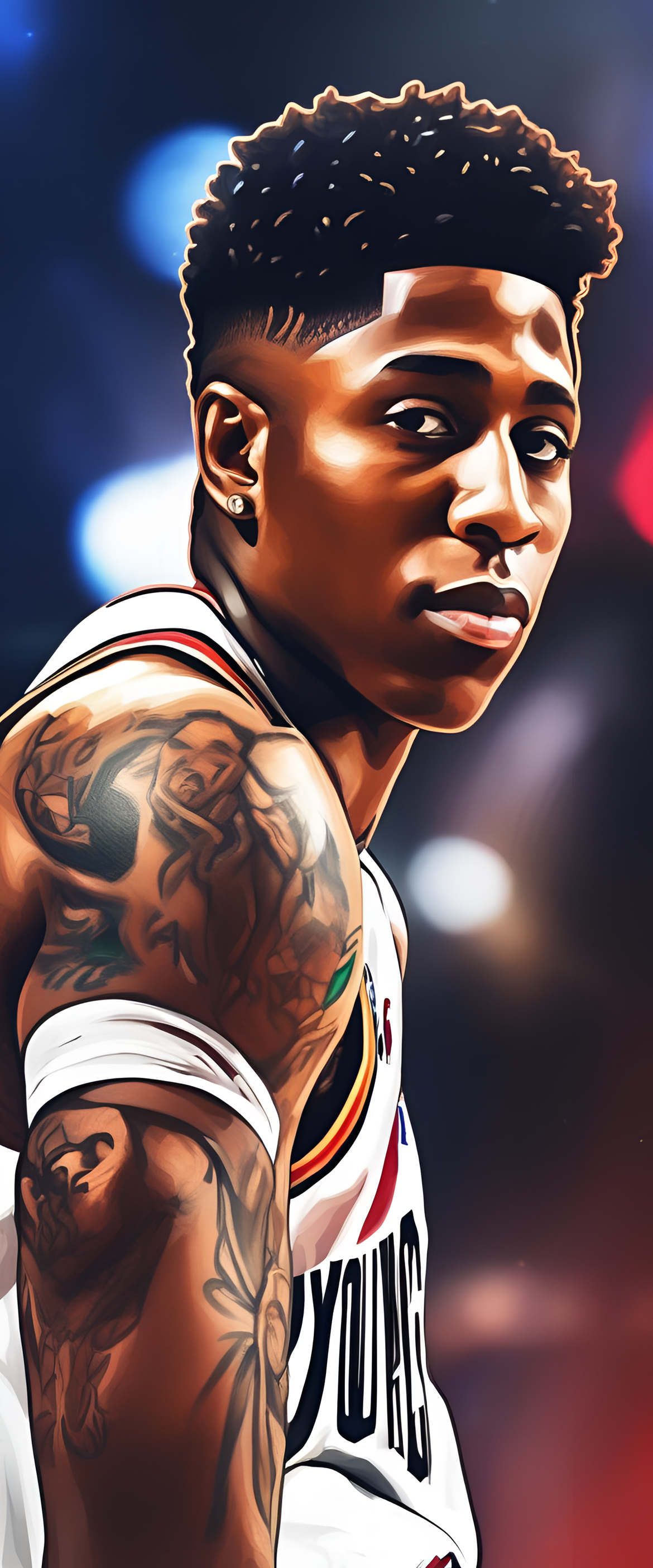 NBA Youngboy phone wallpaper with vibrant design and striking graphics.