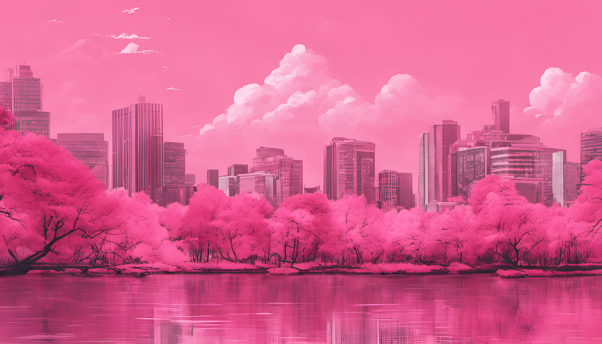 Pink aesthetic profile picture showcasing modern, vibrant and whimsical design.