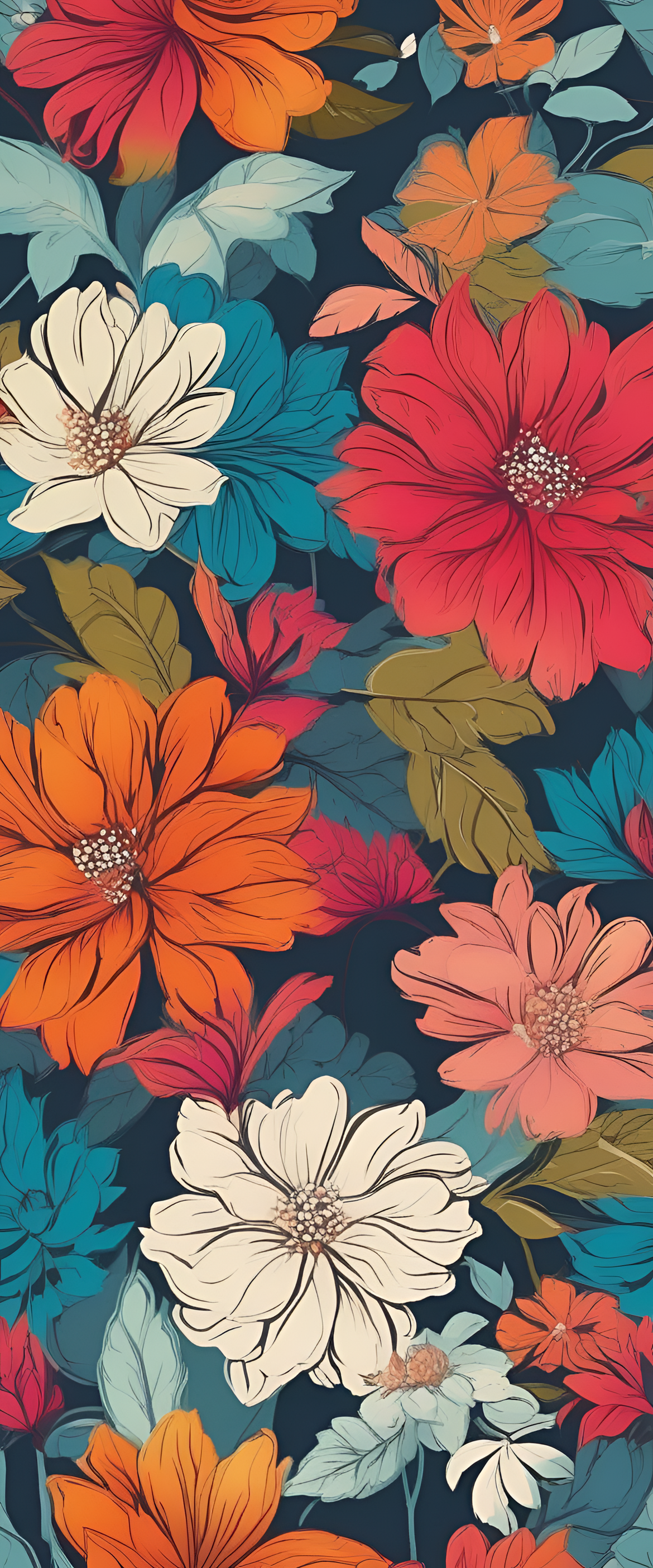 Colorful and elegant wallpaper design.