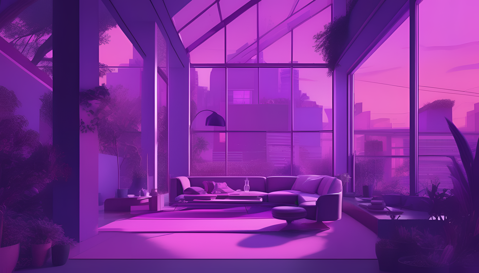 Vibrant purple aesthetic wallpaper.