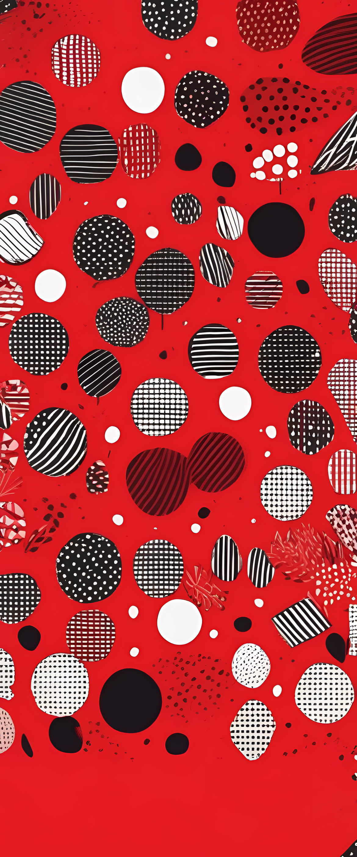 Abstract red pop art wallpaper.