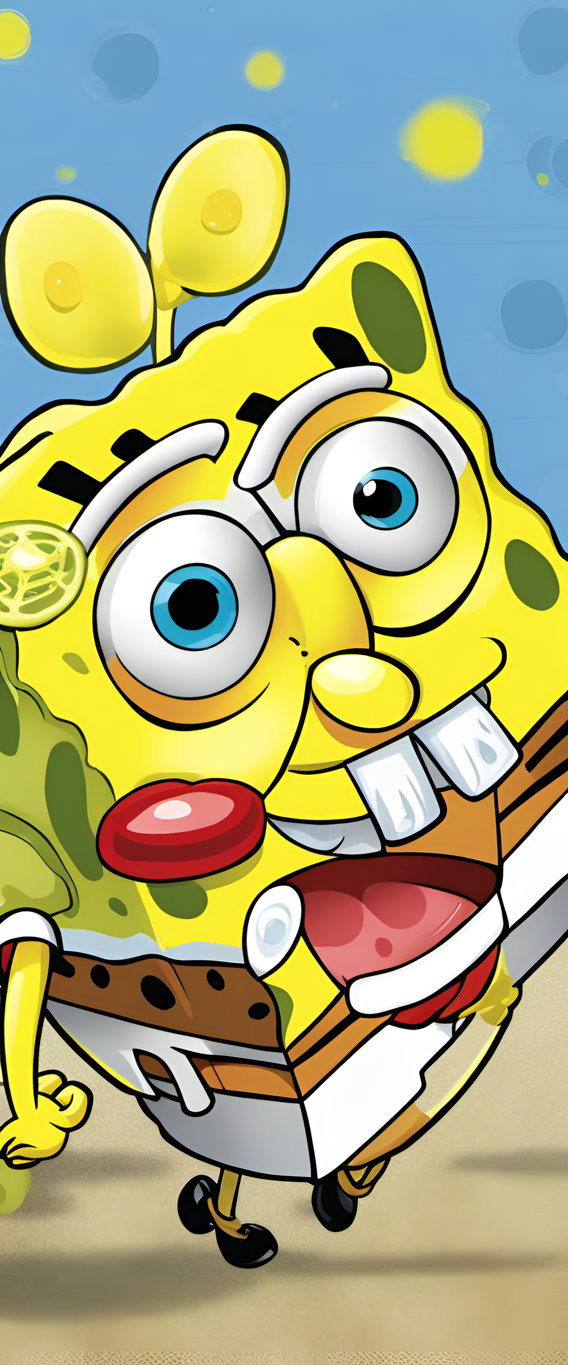 SpongeBob SquarePants-themed vibrant phone wallpaper featuring fun cartoon characters.