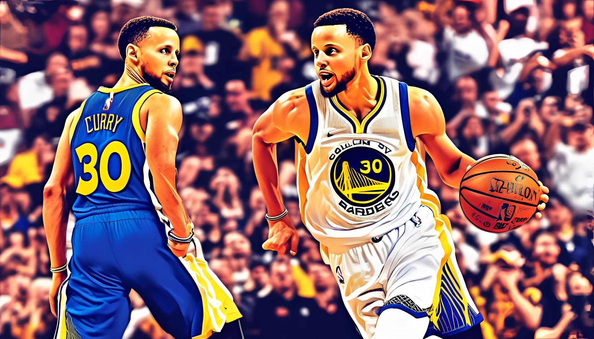 Stephen Curry in vibrant colors, a wallpaper that captures his essence.