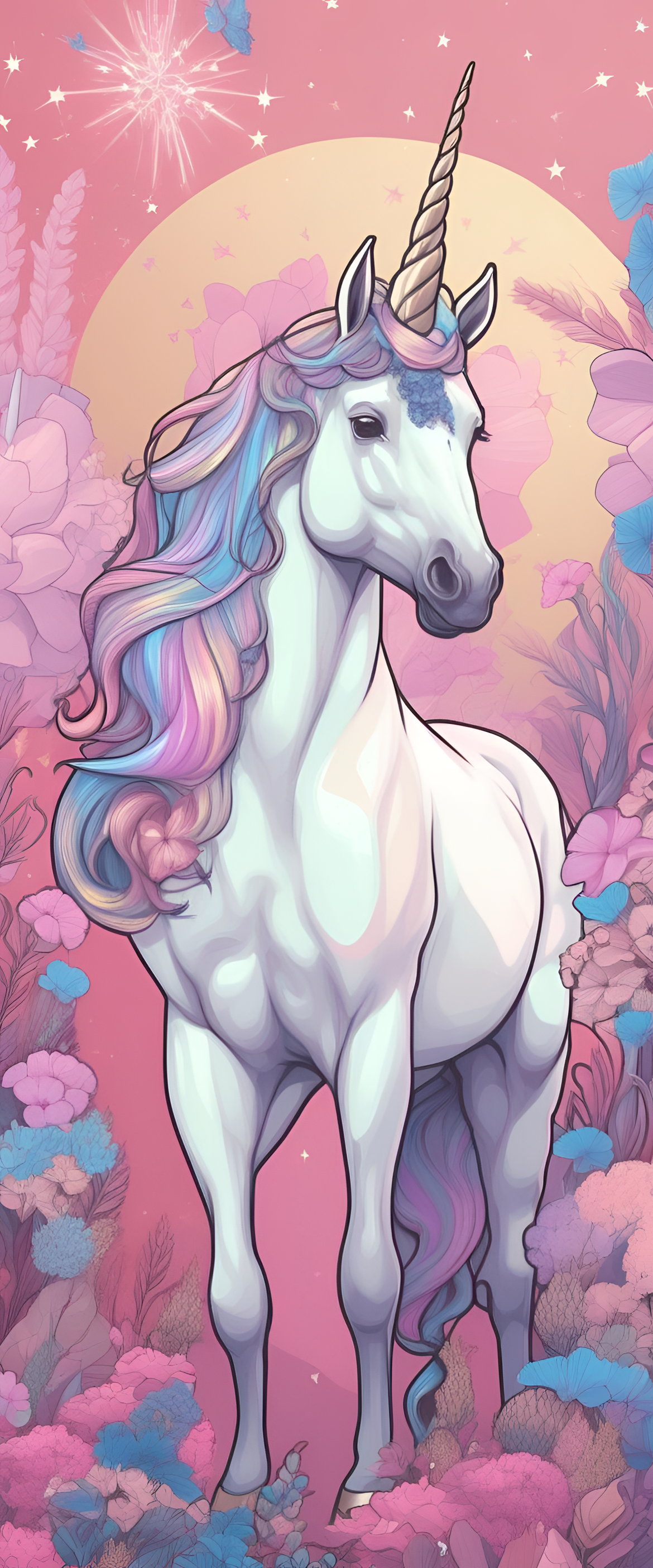 Unicorn in a colorful and enchanting design