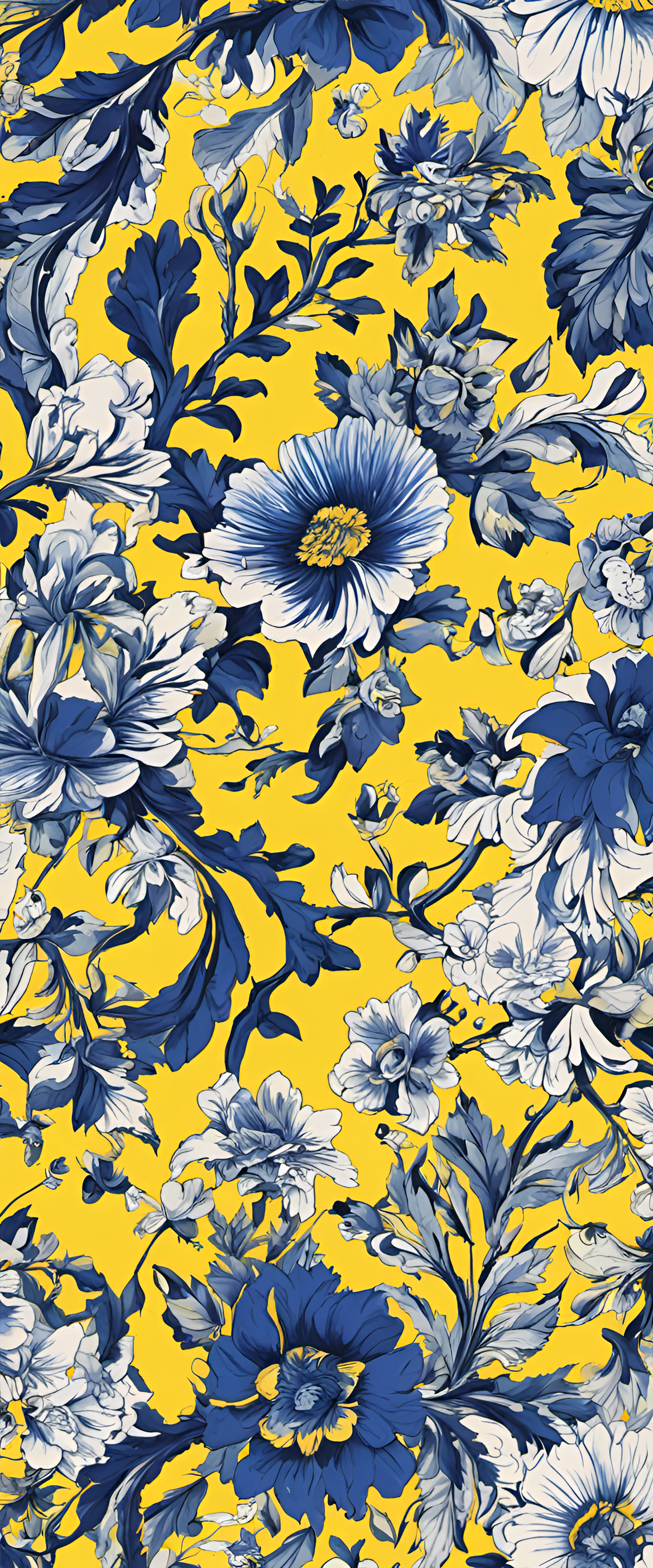 Abstract white wallpaper with blue and yellow colors.