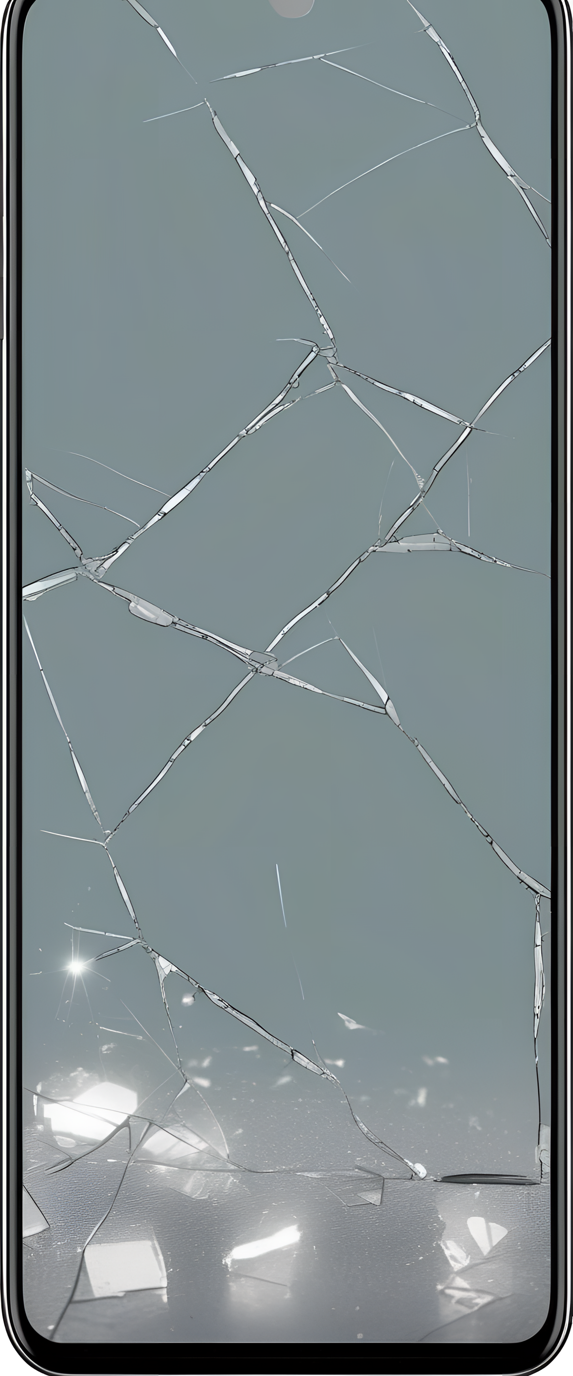 Colorful shattered pattern, resembles a broken screen, making for a humorous phone wallpaper.