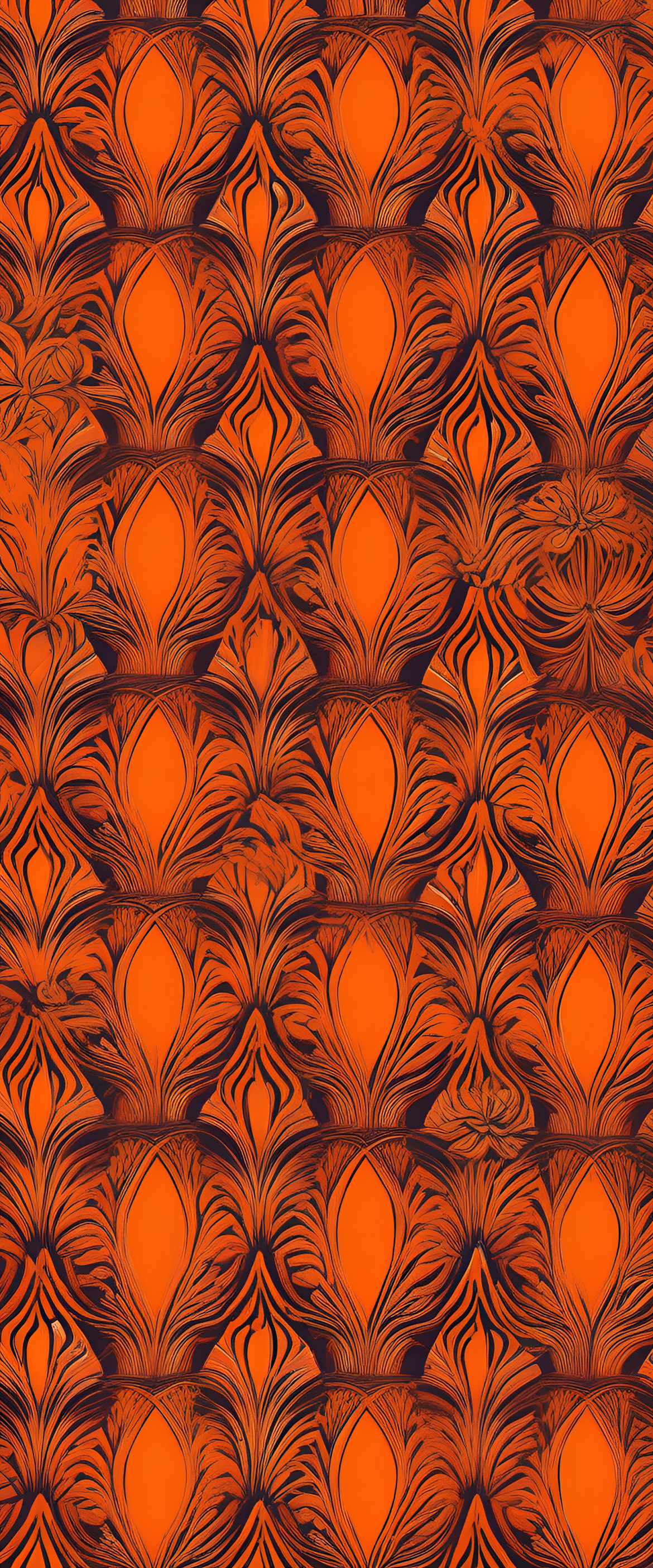 Vibrant orange wallpaper with vivid colors.