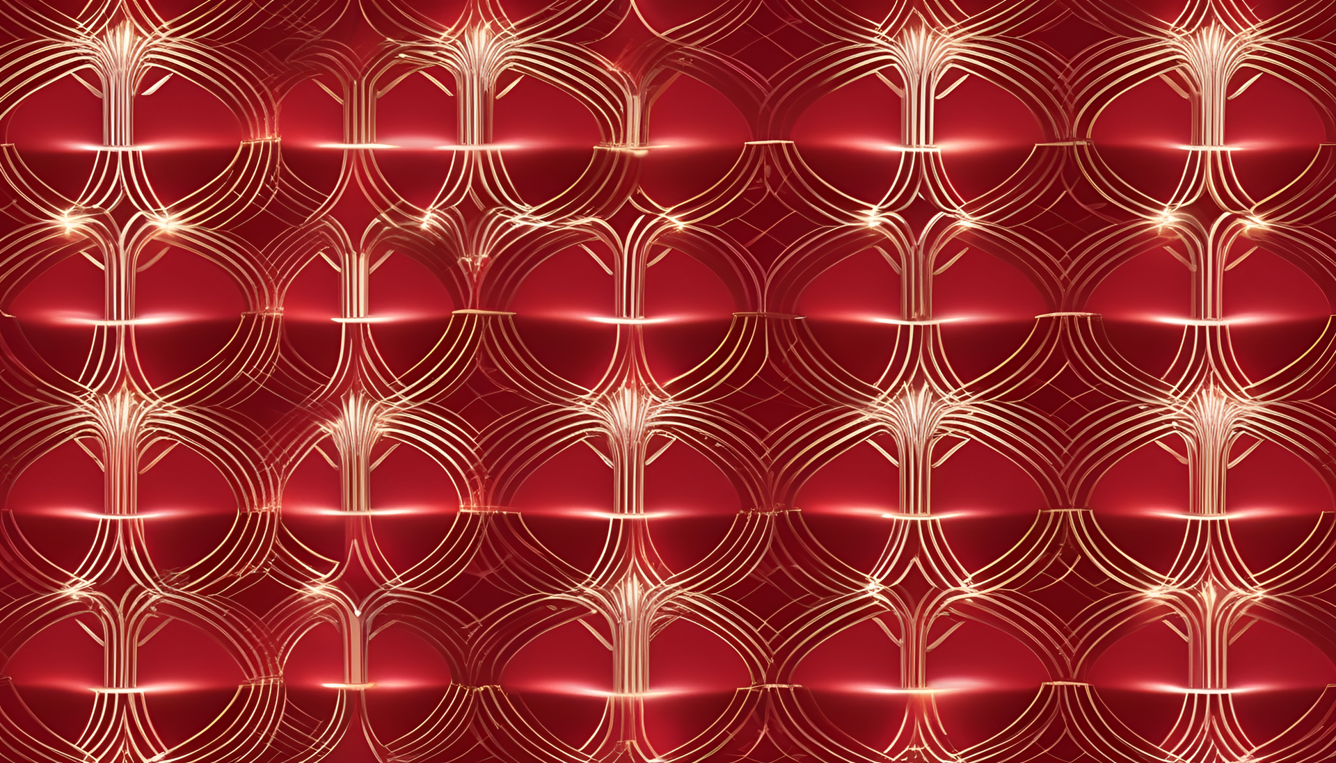 Iridescent red desktop wallpaper with an award-winning illuminating style.