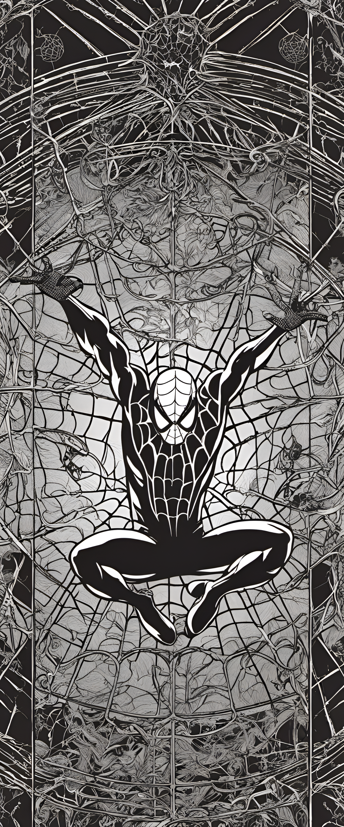 Intricately designed Spiderman wallpaper