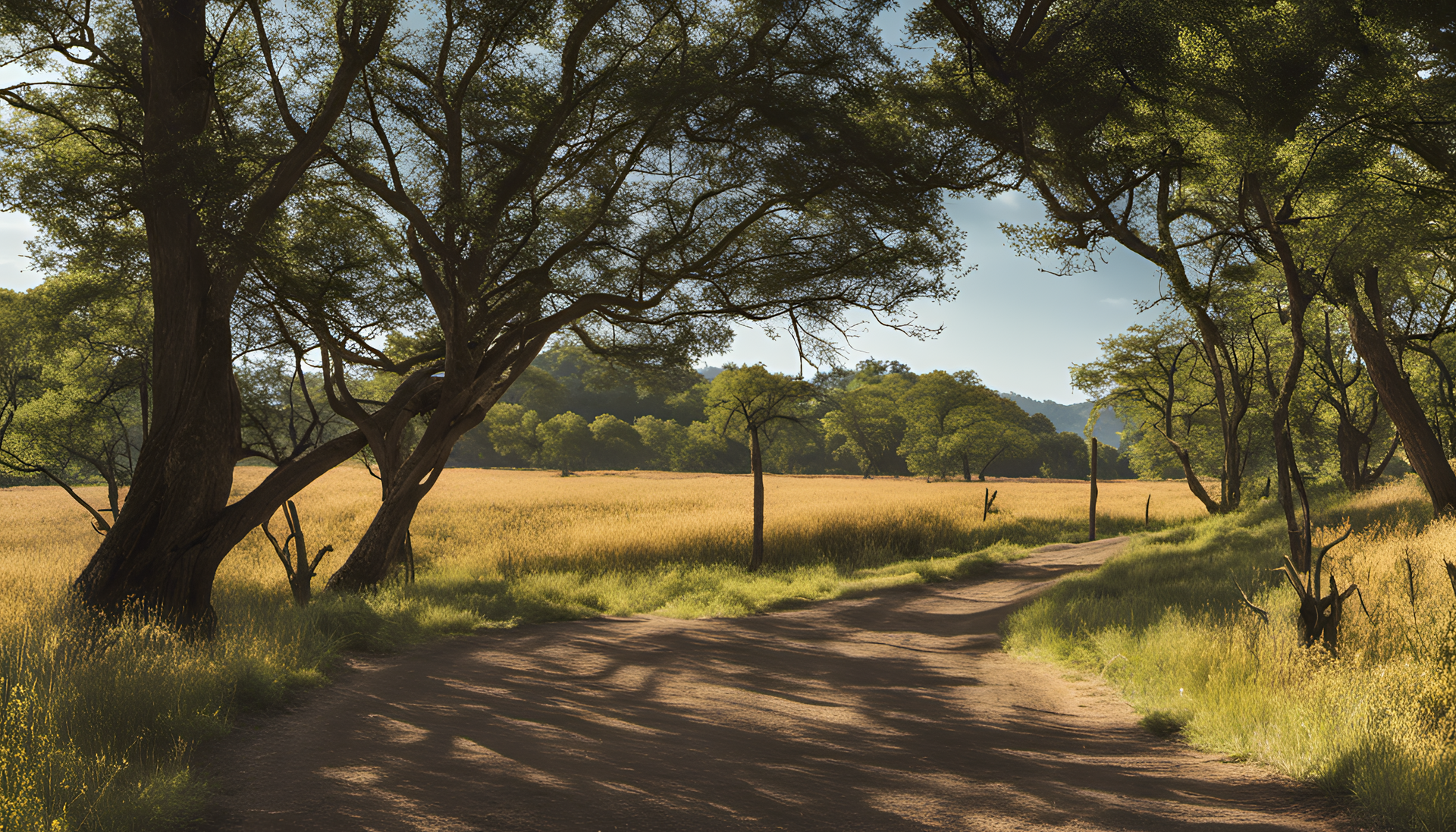 Vibrant summer landscape with colorful flowers and lush greenery.