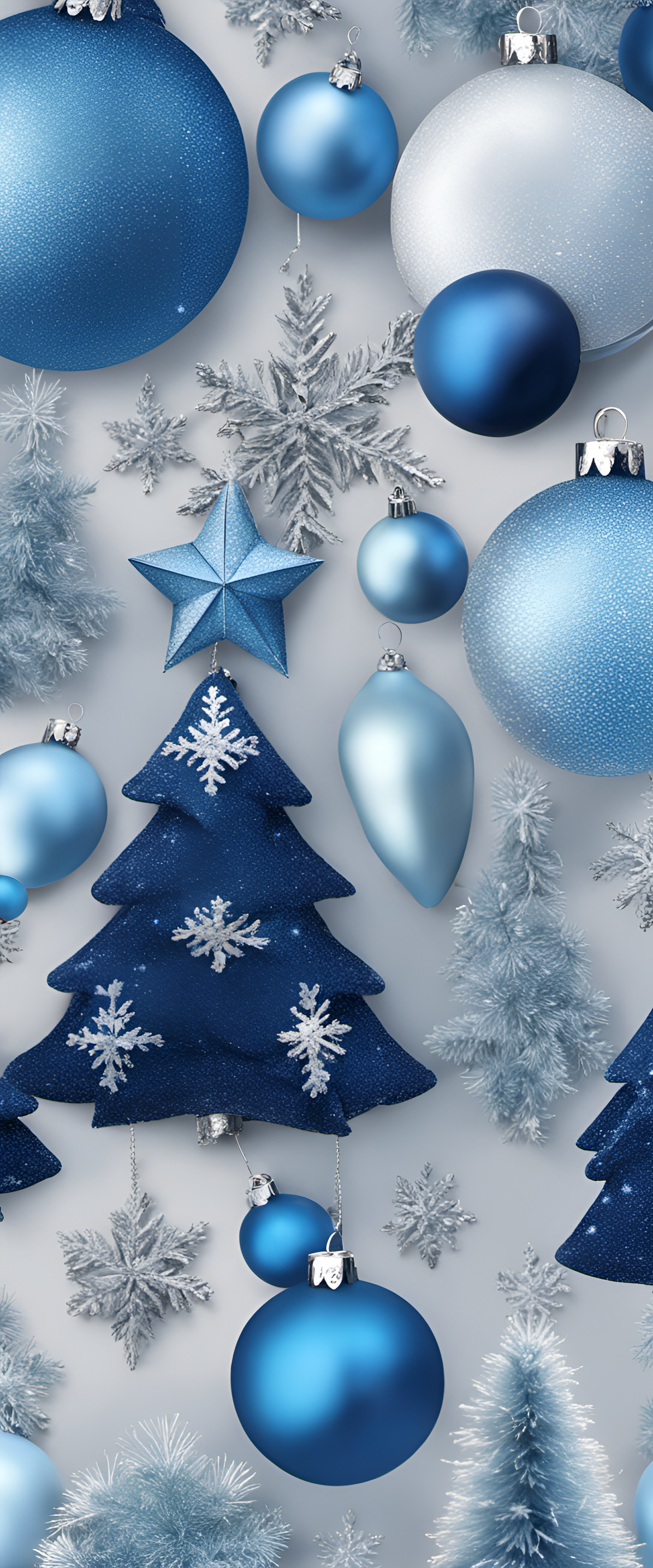 Blue Christmas-themed profile picture with unique colors and holiday vibes.