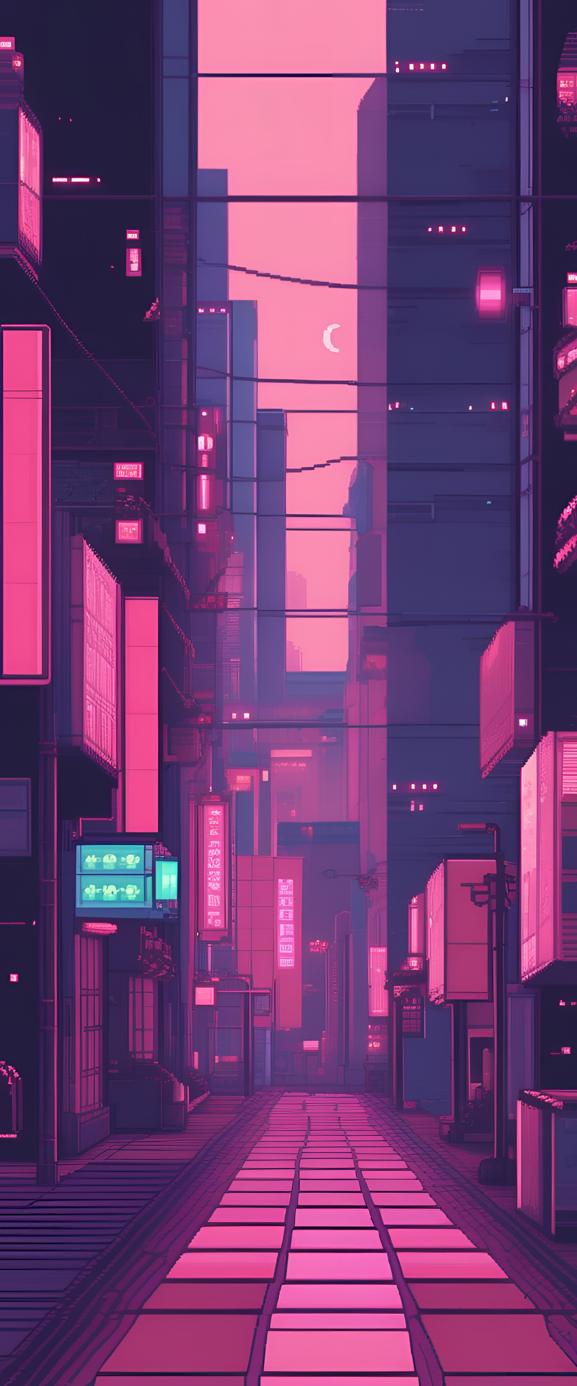 Aesthetic pixel art phone wallpaper.