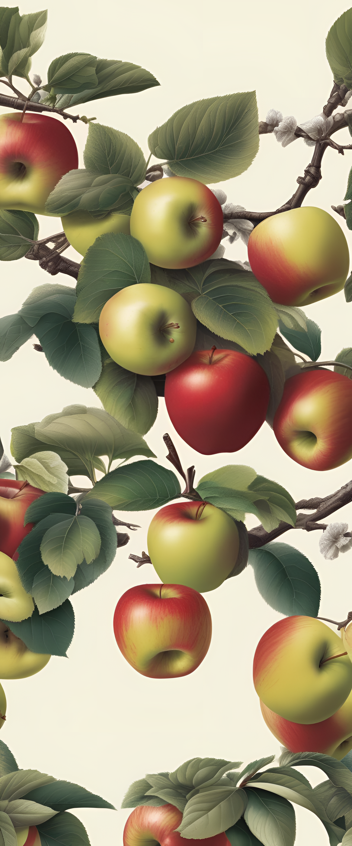 Colorful apple-inspired phone wallpaper with vibrant patterns and designs.