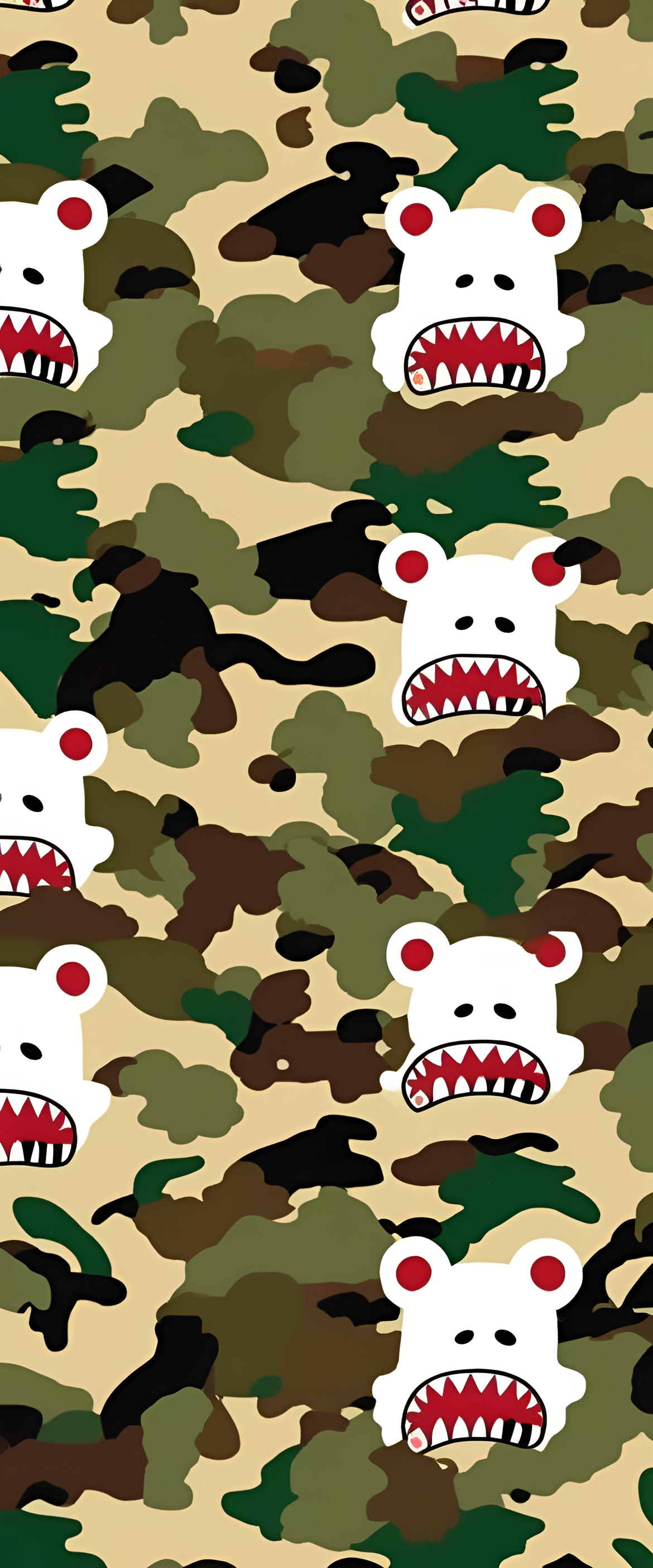 Bape wallpaper featuring vibrant colors, abstract patterns, and a bold design.