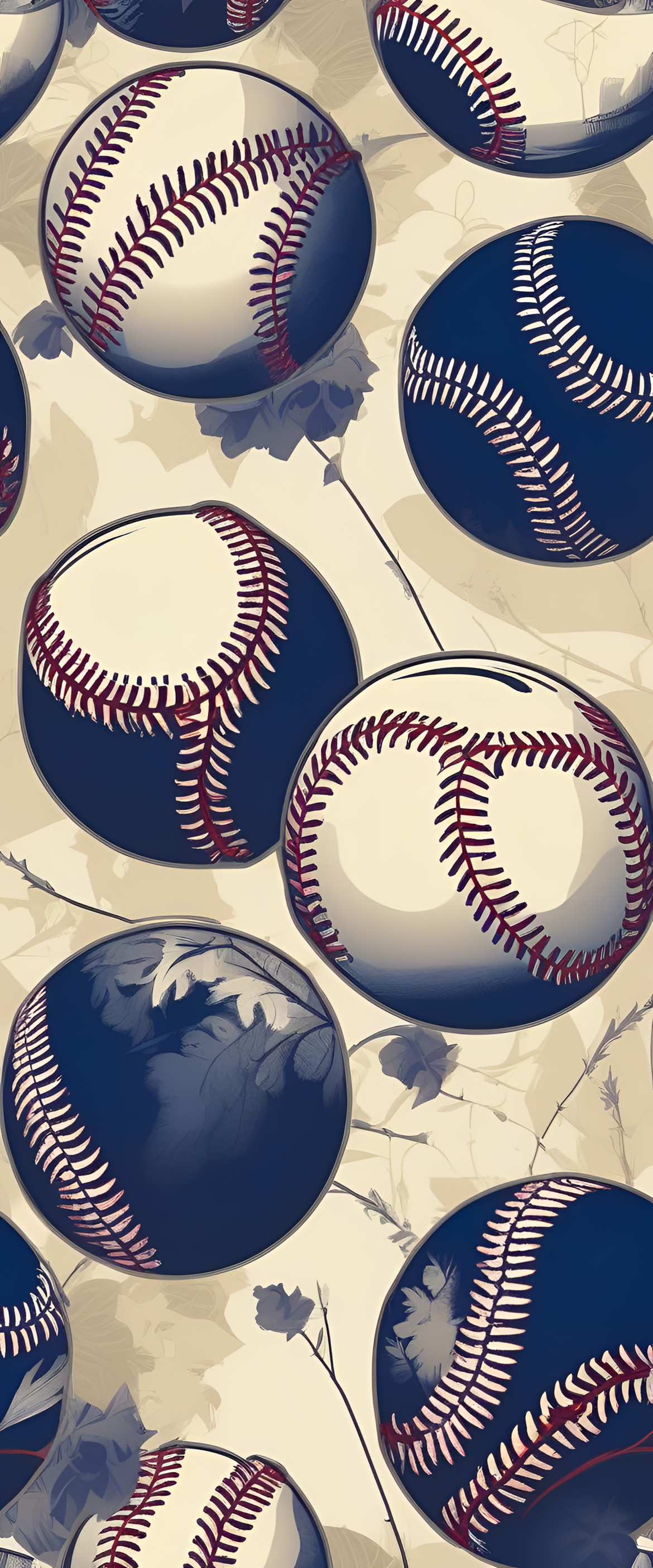 Iridescent baseball wallpaper.