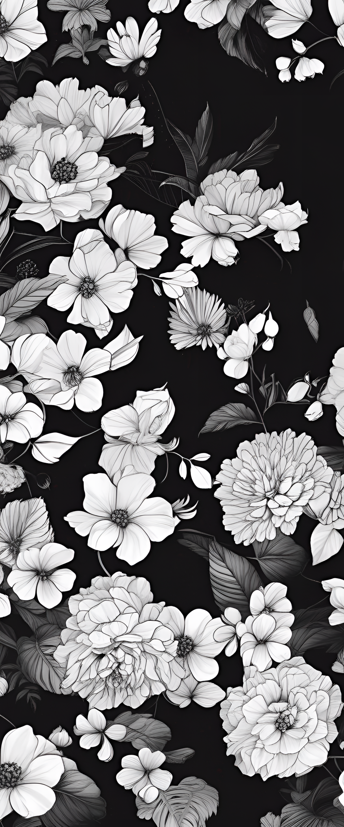 Sleek black wallpaper with artistic design.