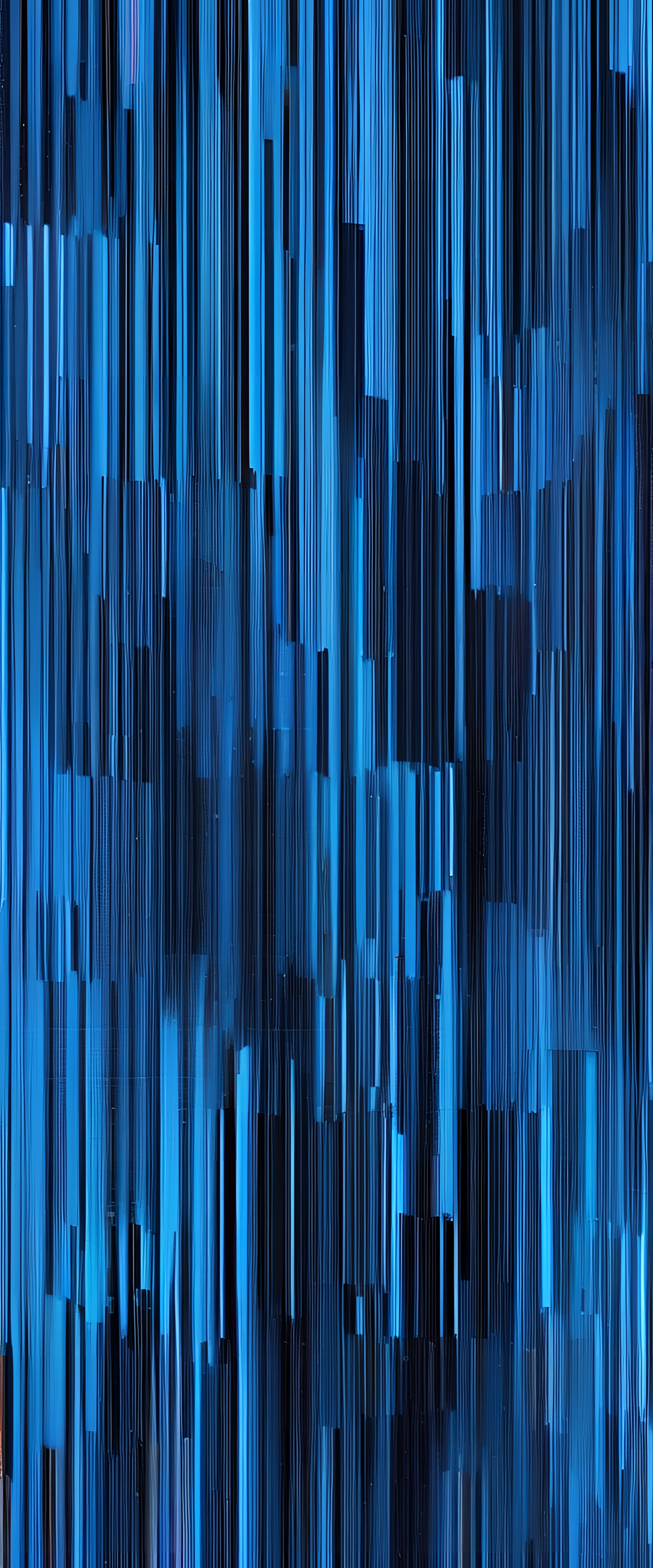 Abstract blue glitch effect wallpaper.