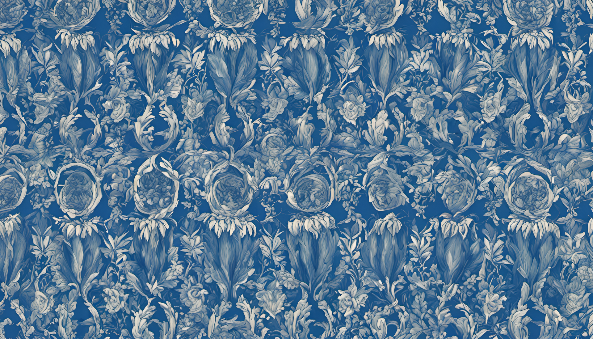 Abstract blue patterned wallpaper design