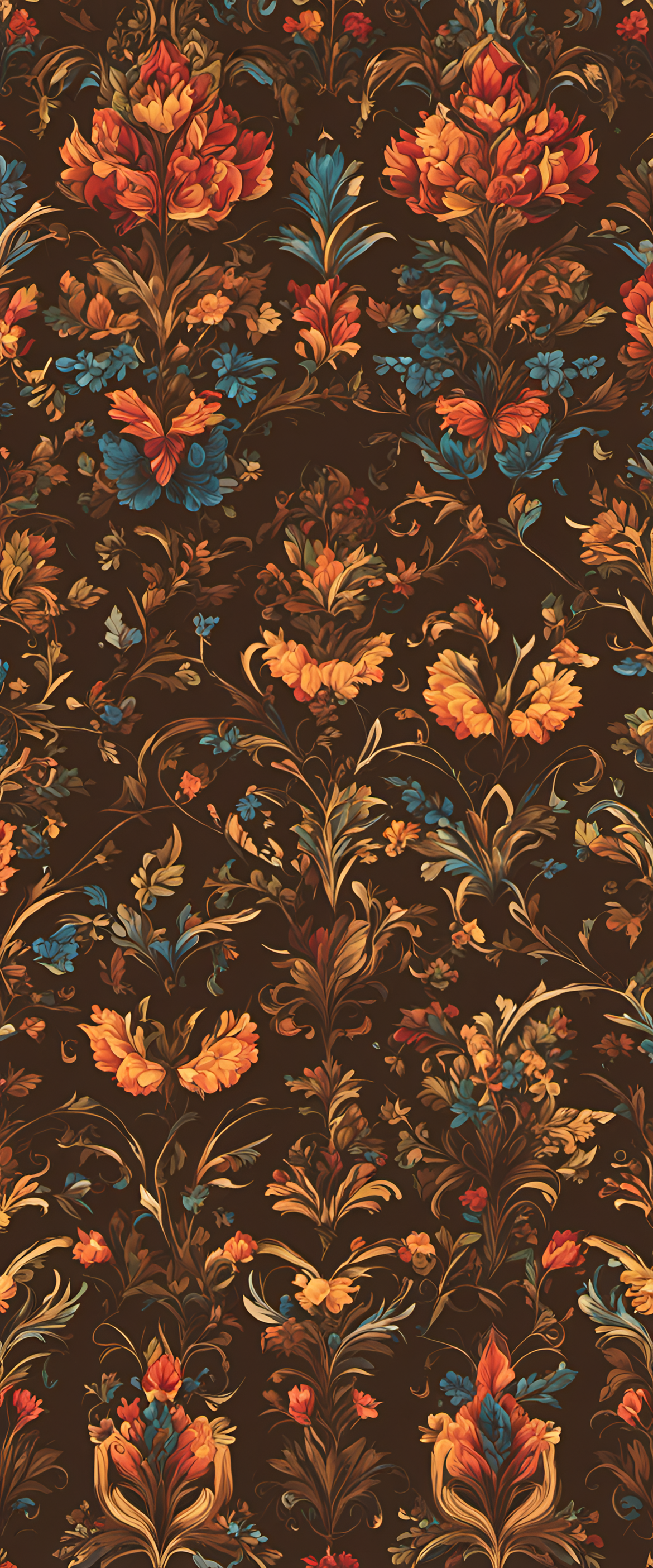 Elegant brown wallpaper with colorful background.