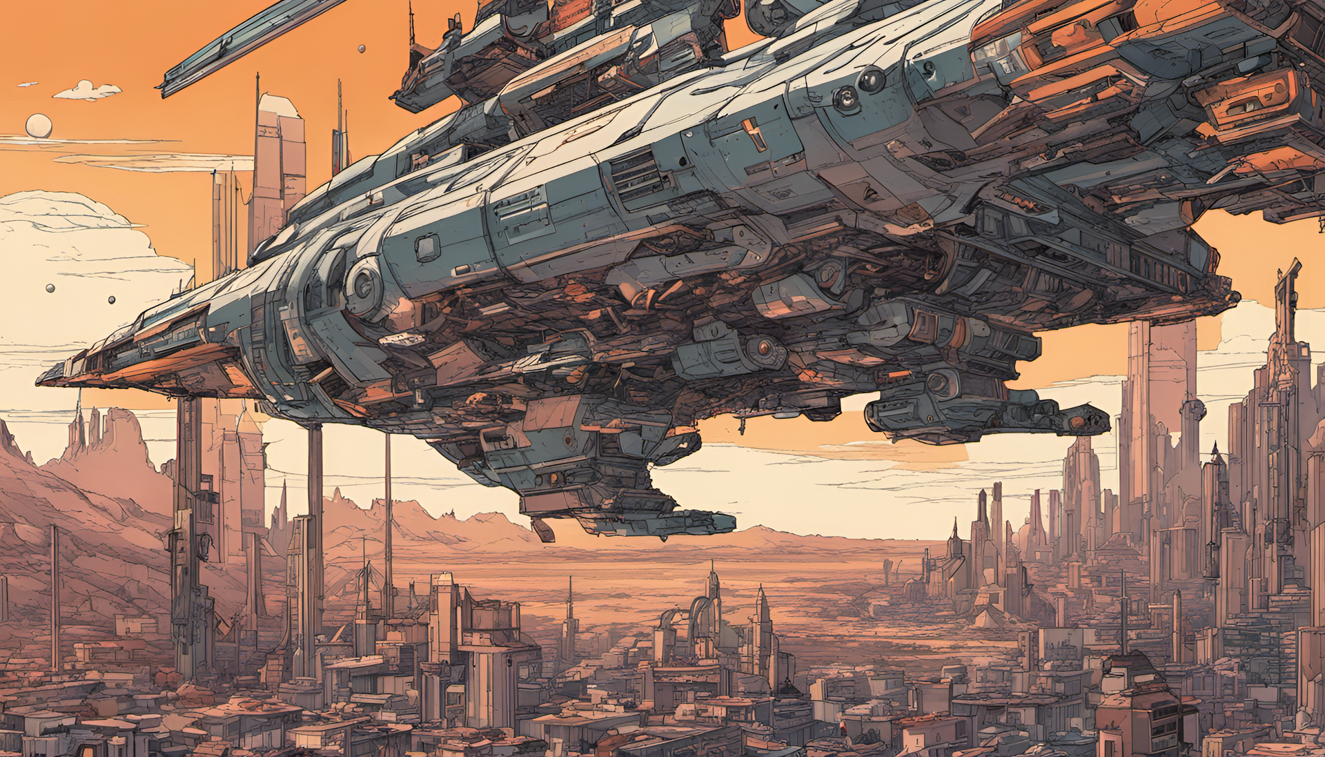 A futuristic anime cityscape with vibrant colors and intricate details.