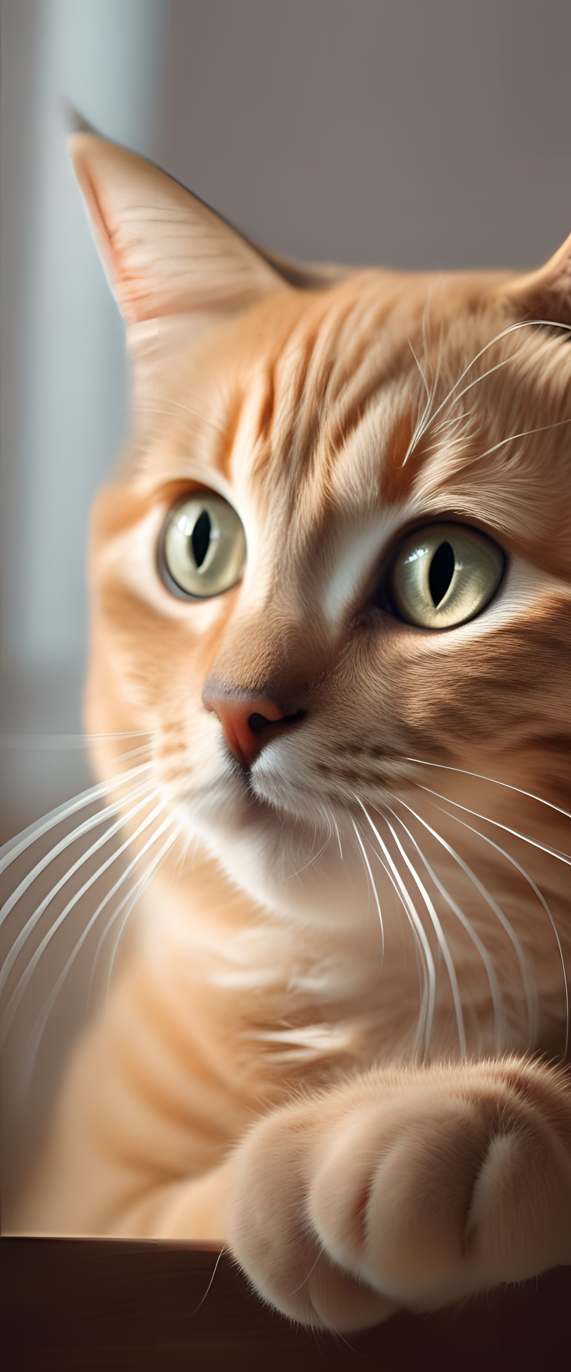 Cute cat posing with studio lighting.