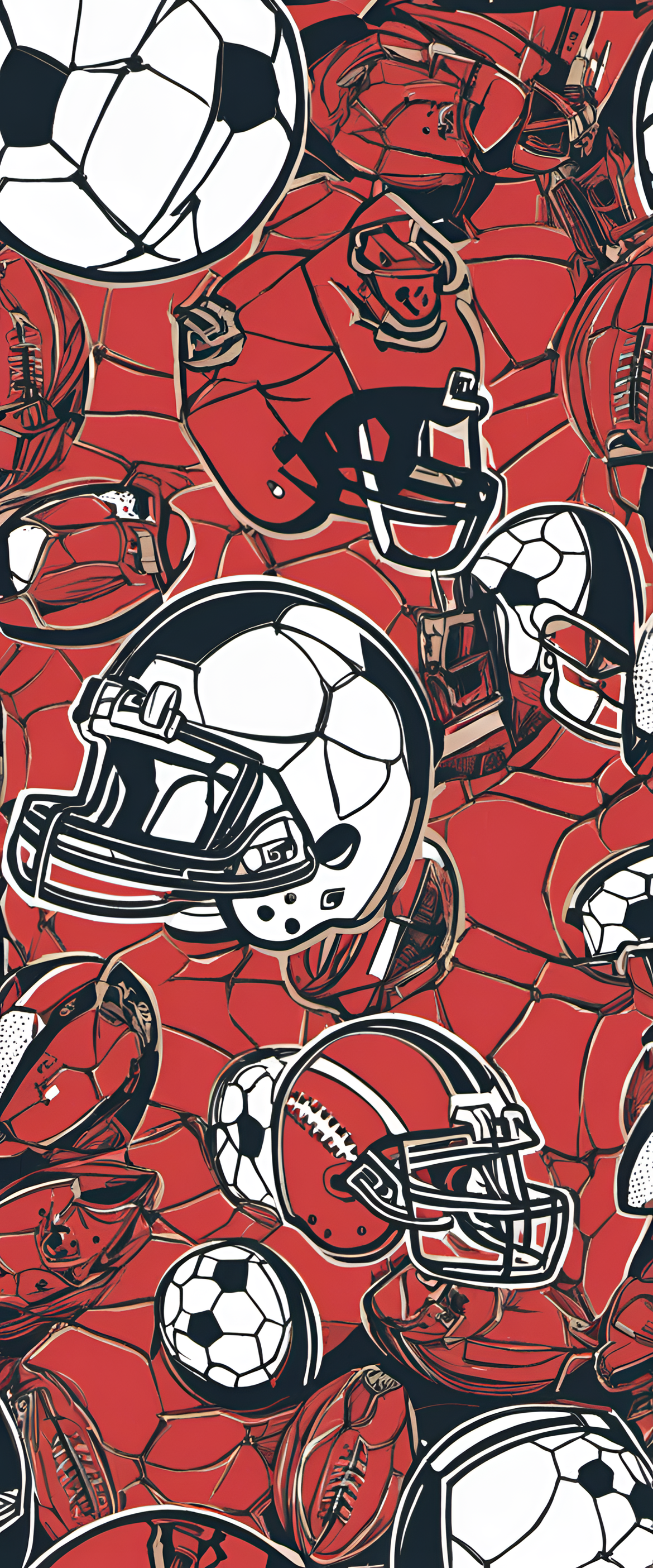 Vibrant football-themed phone wallpaper featuring dynamic designs and patterns.