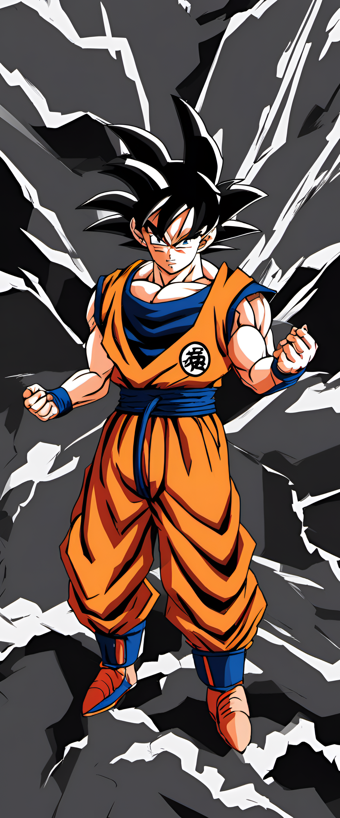 This alt tag could be: Profile picture of Goku with vibrant colors and intense expression.