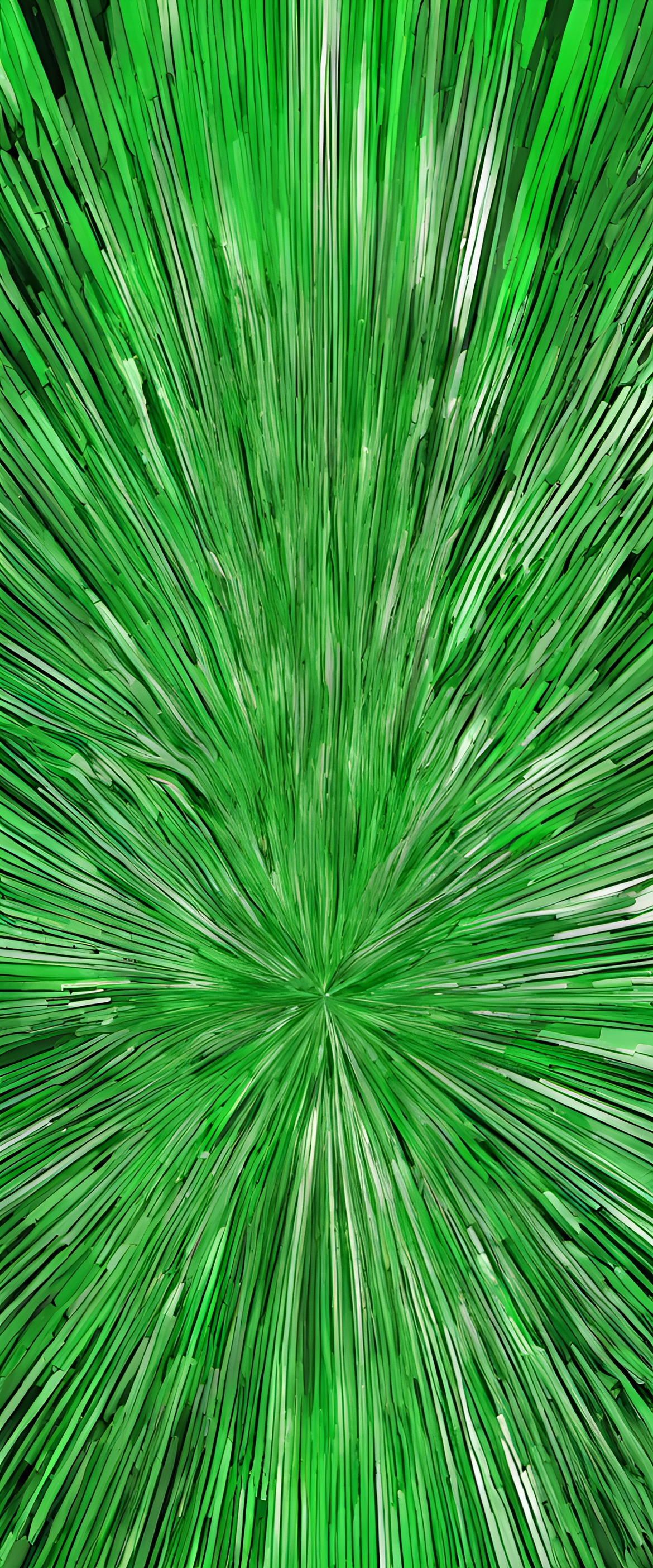 Vibrant digital artwork featuring shades of green.