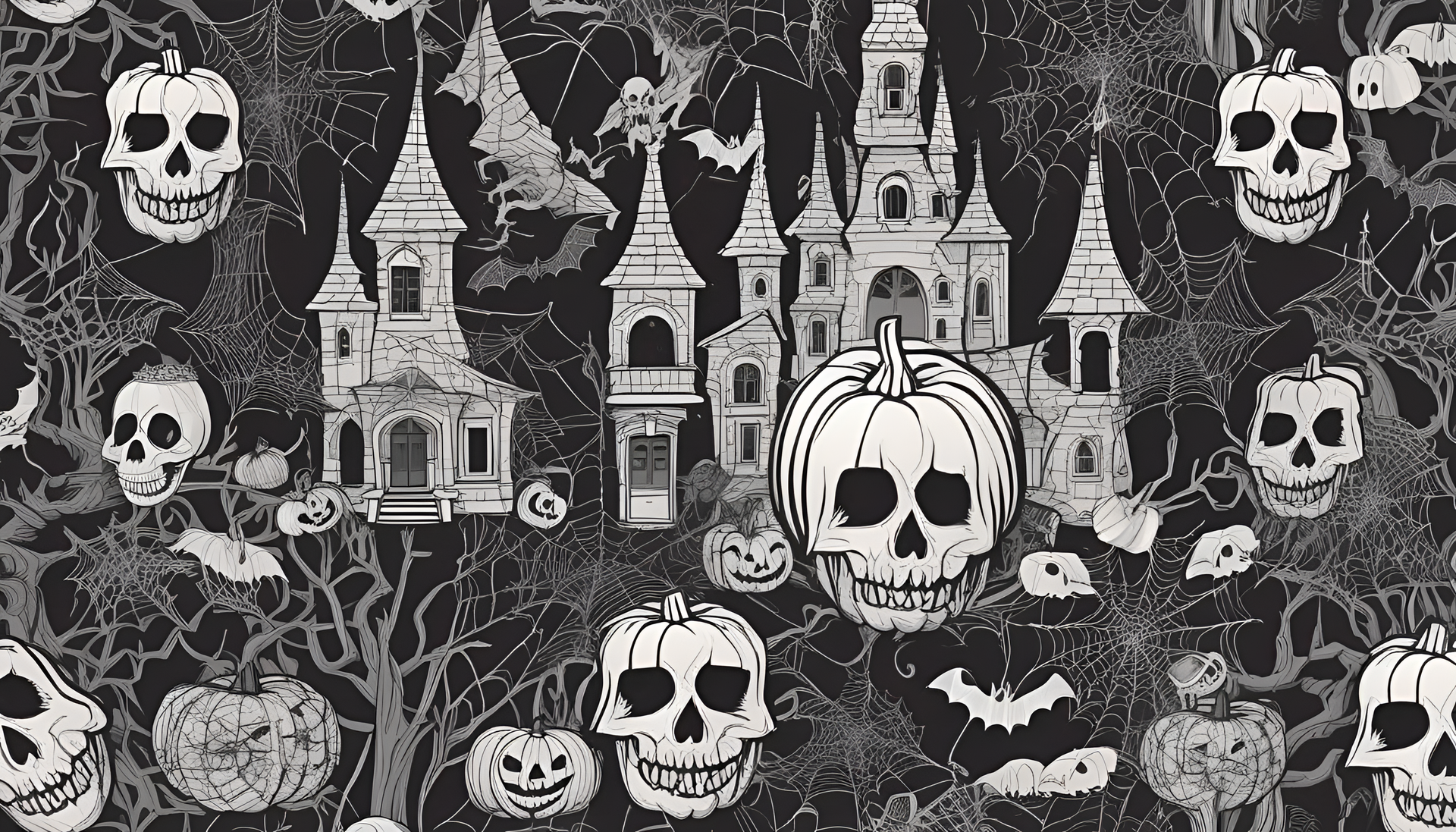 Intricate Halloween pattern.