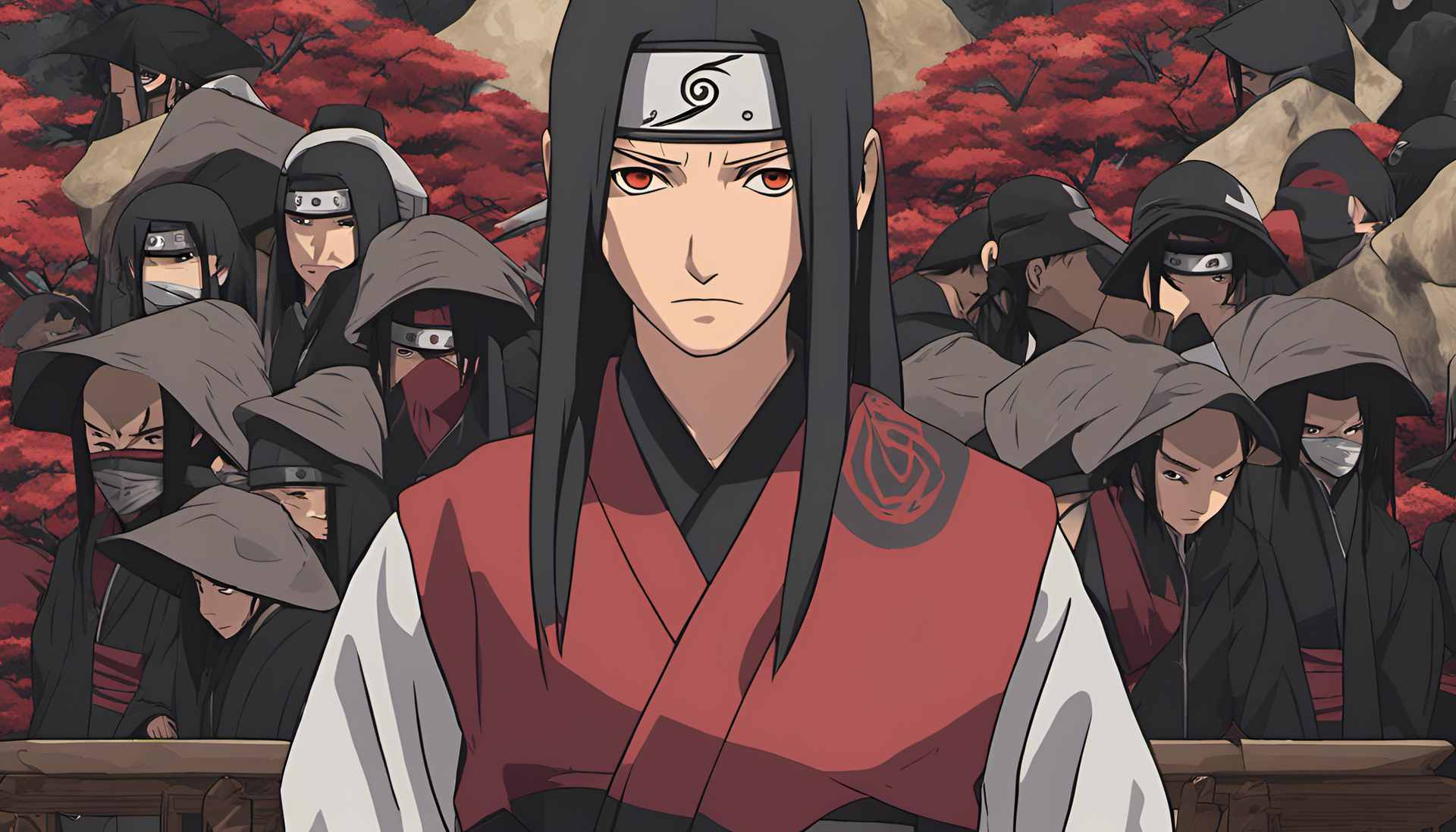 Itachi Uchiha, a character from a movie, depicted in a high-definition desktop wallpaper.