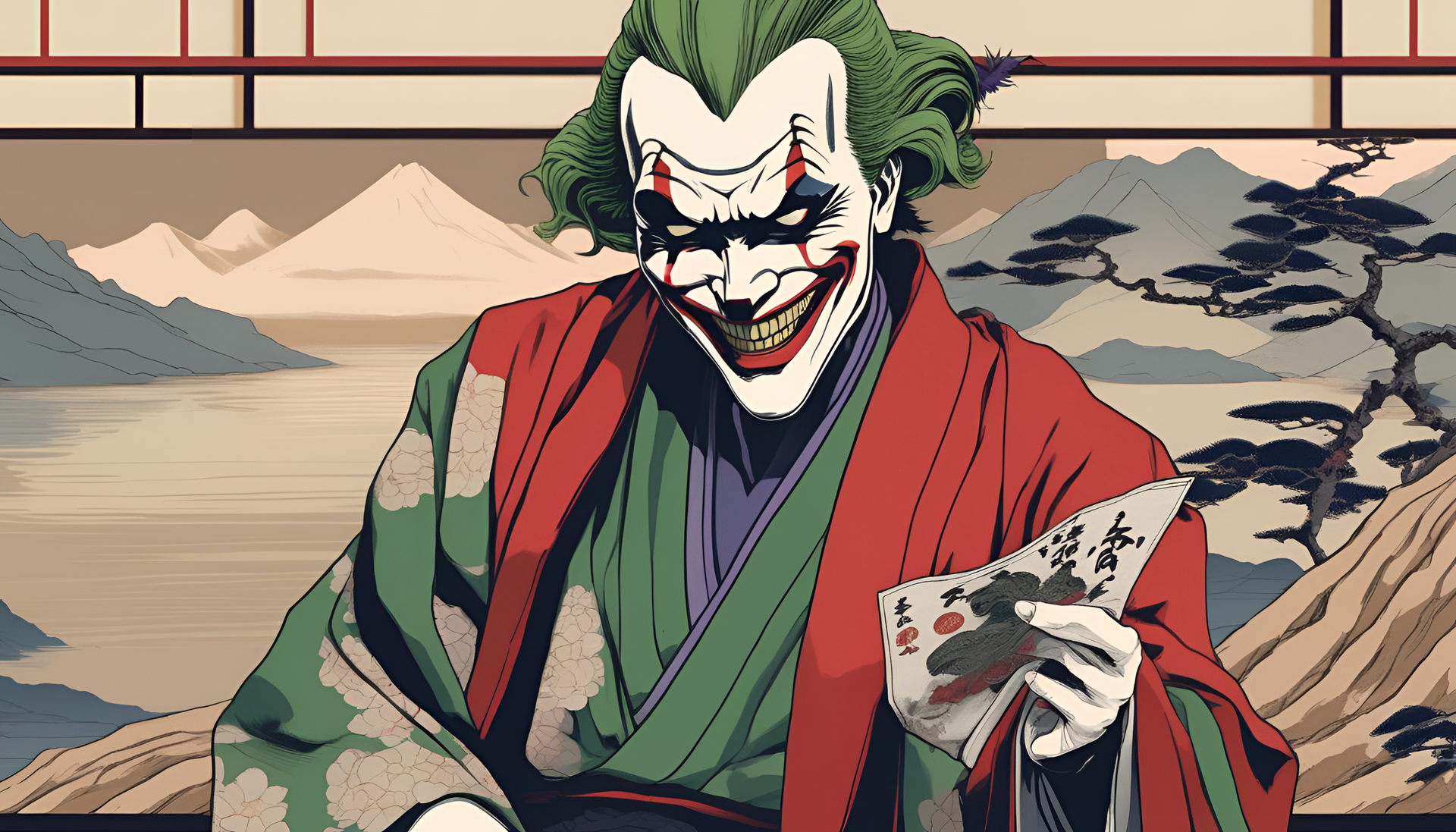 Joker in Ukiyo-e style