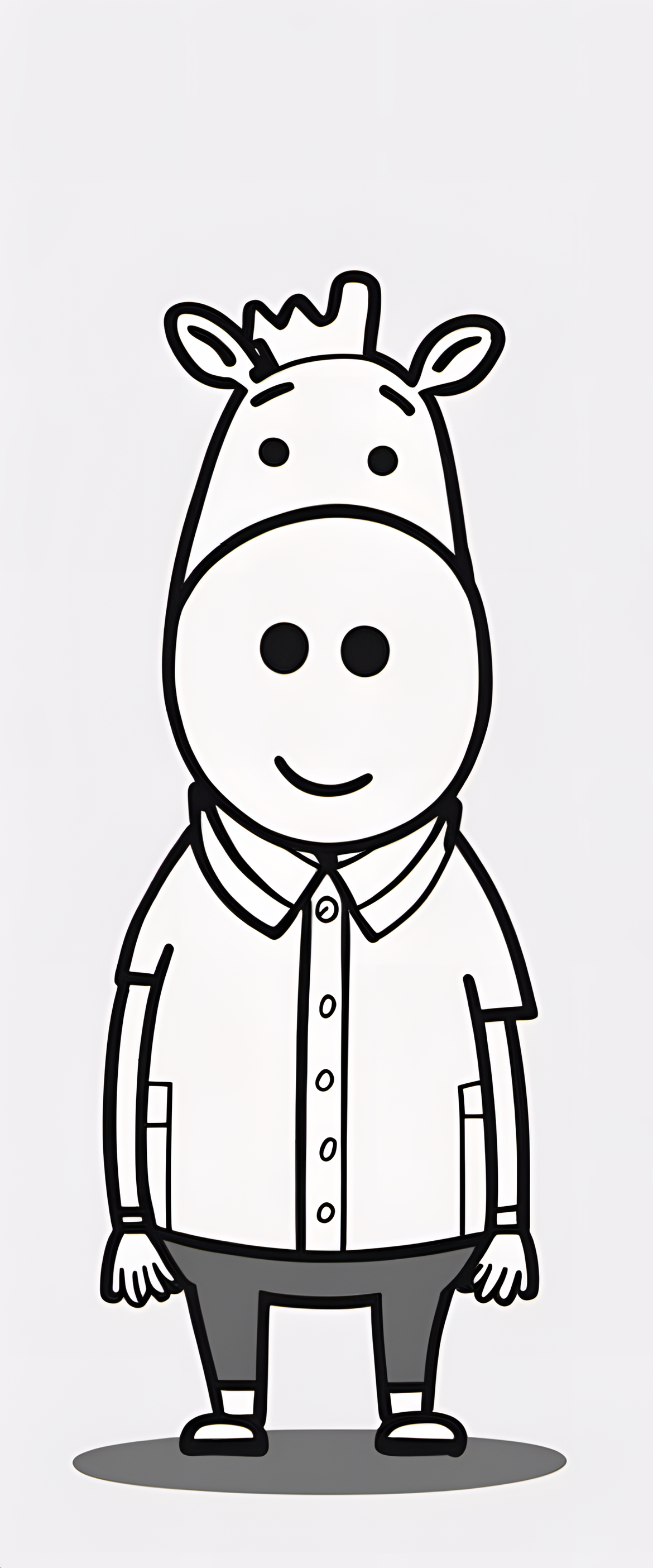 Peppa Pig in rotoscope animation style.