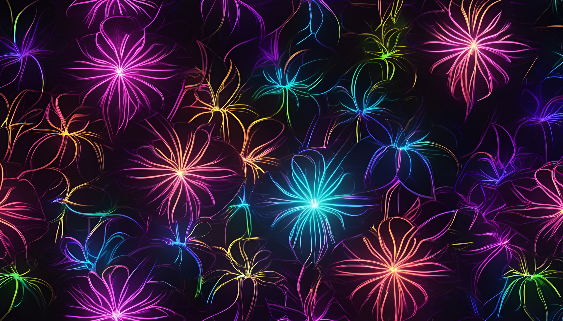 Iridescent neon wallpaper with vibrant colors.