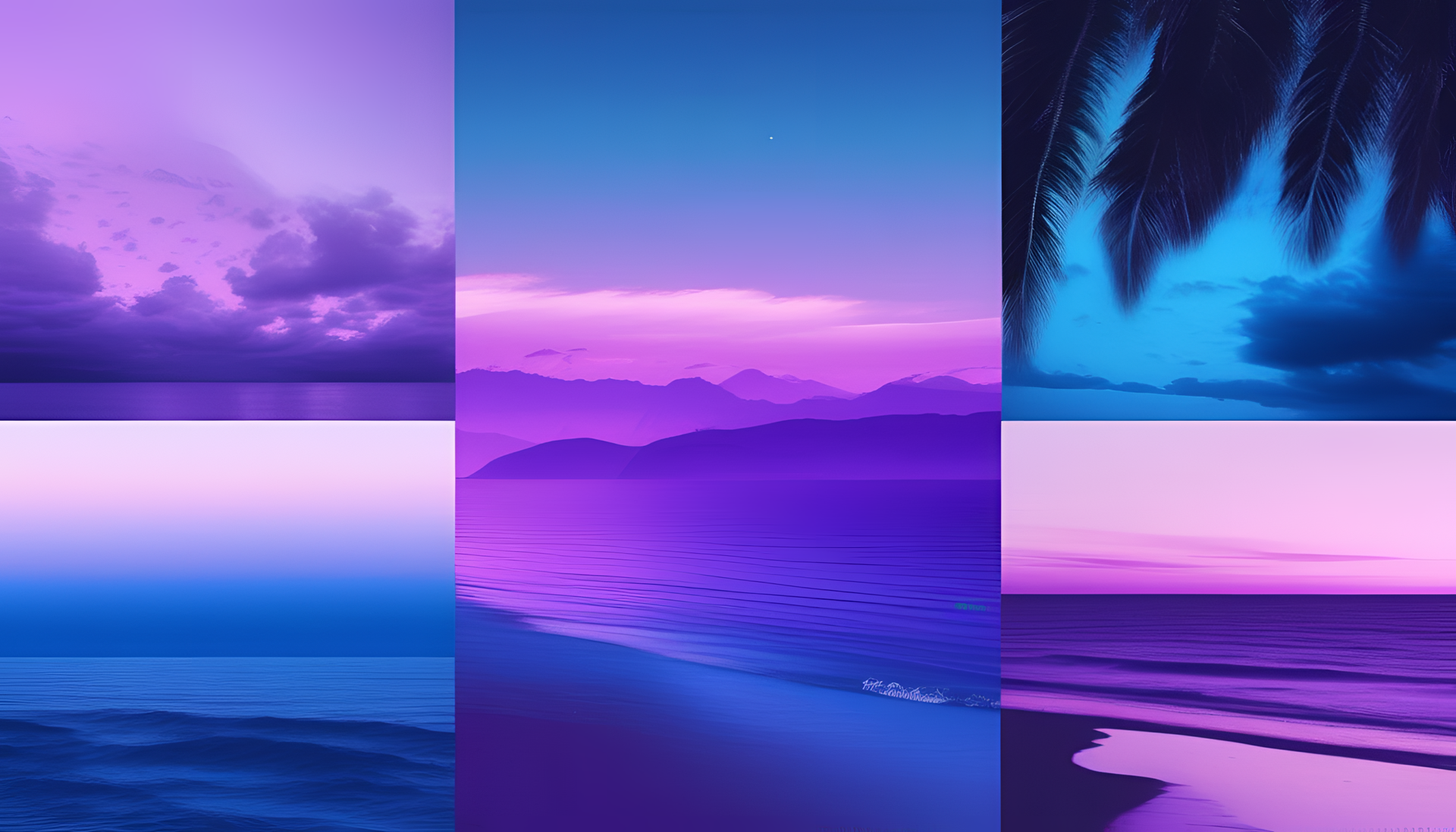 Dreamy purple hues blending with shades of blue in a captivating desktop wallpaper.