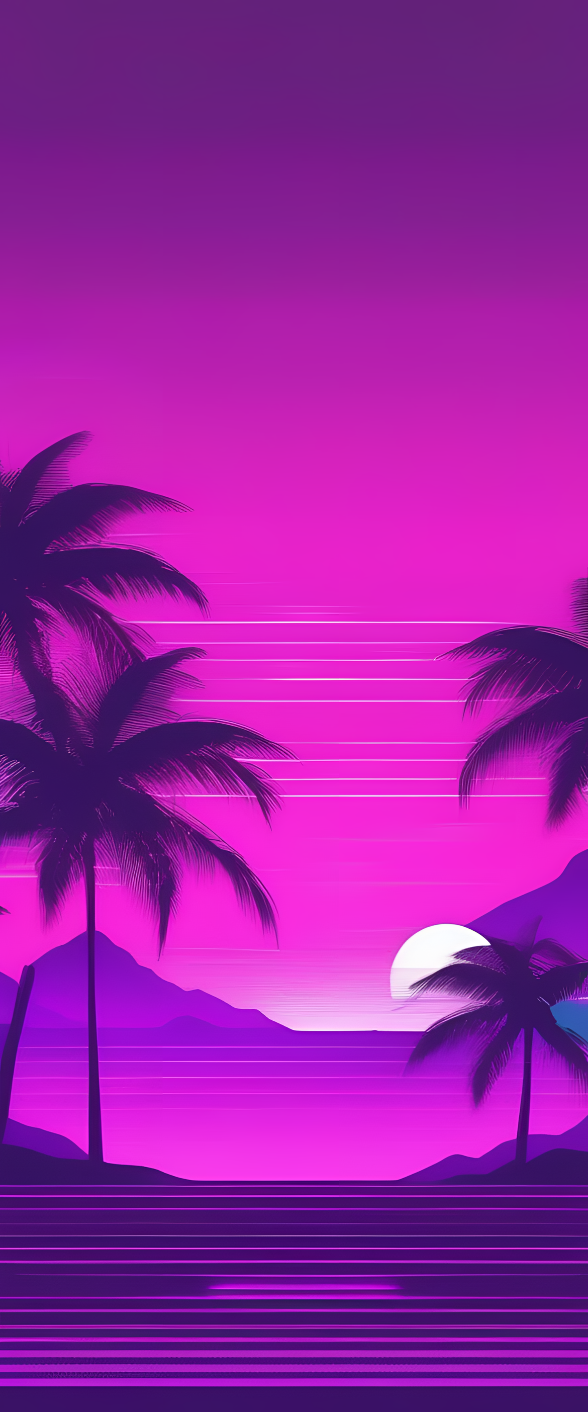 Vaporwave-inspired purple phone wallpaper